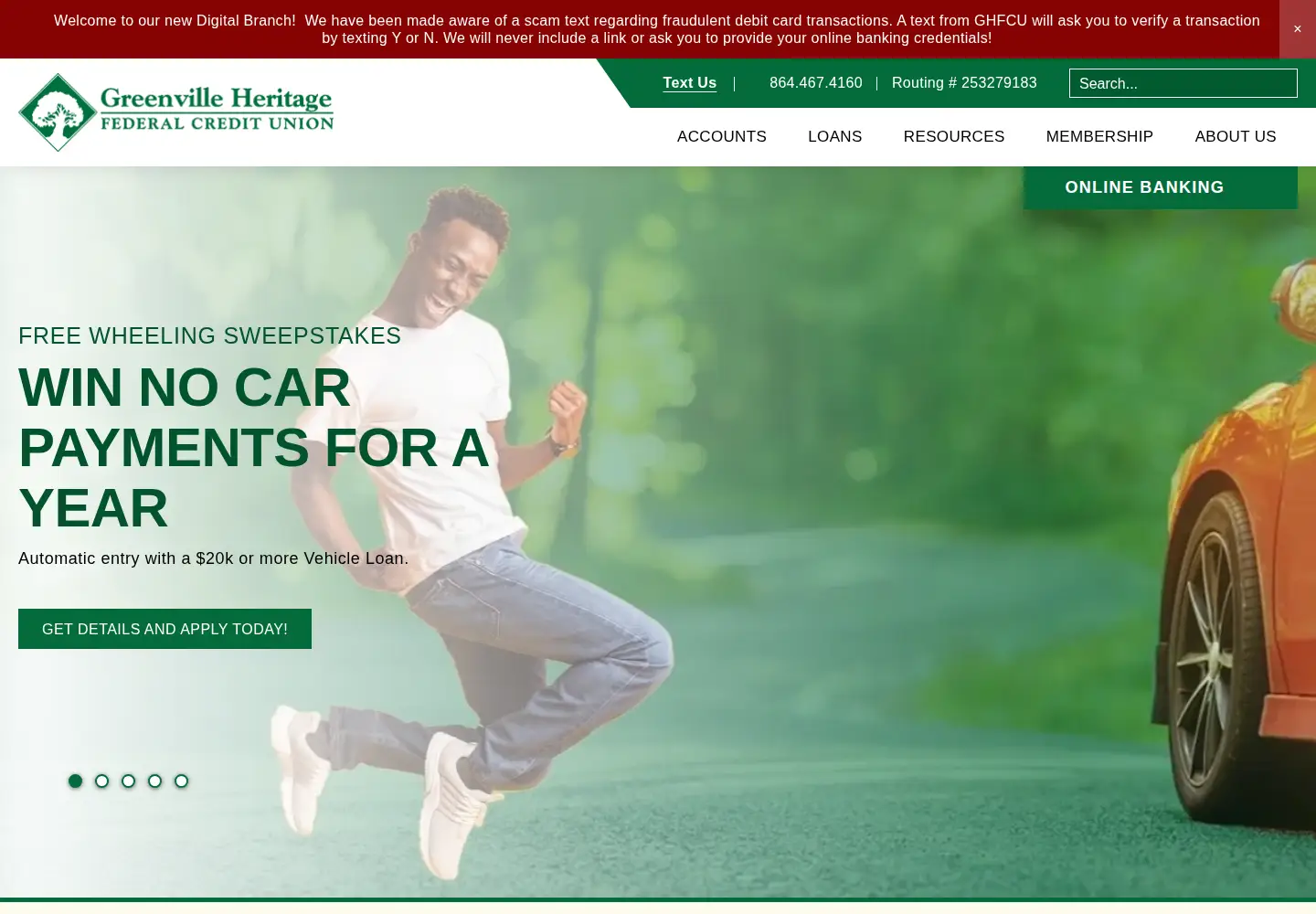 Screenshot of greenvilleheritage.com