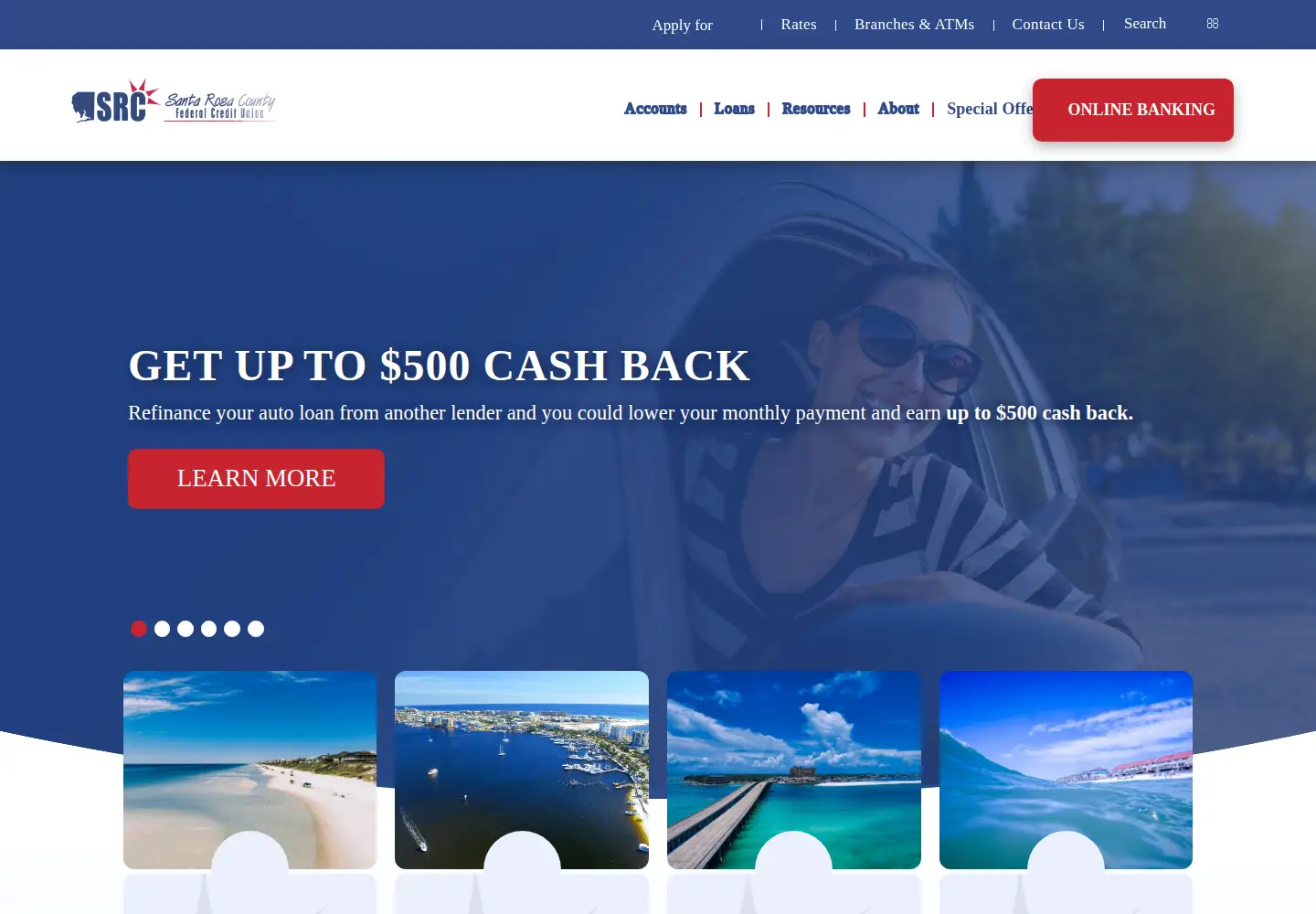 Screenshot of srcfcu.org
