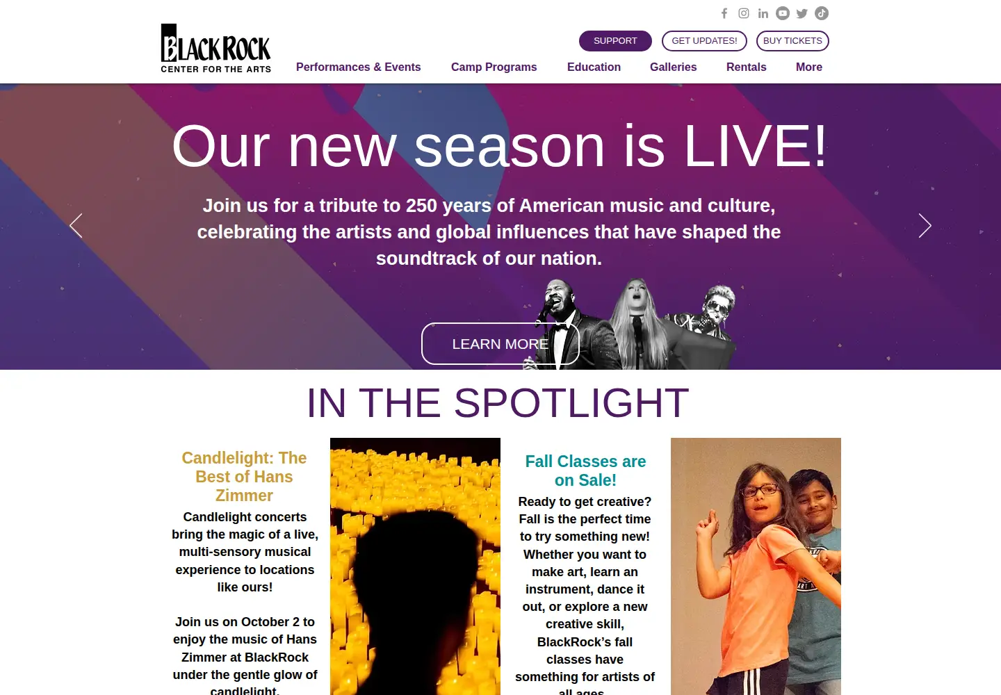 Screenshot of blackrockcenter.org