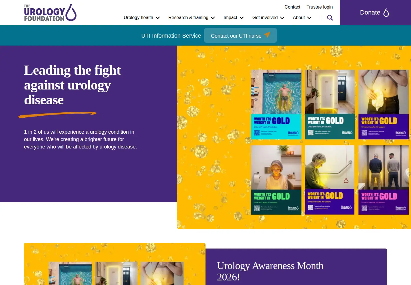 Screenshot of theurologyfoundation.org