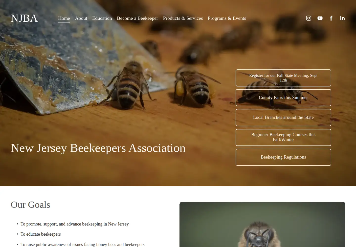 Screenshot of njbeekeepers.org