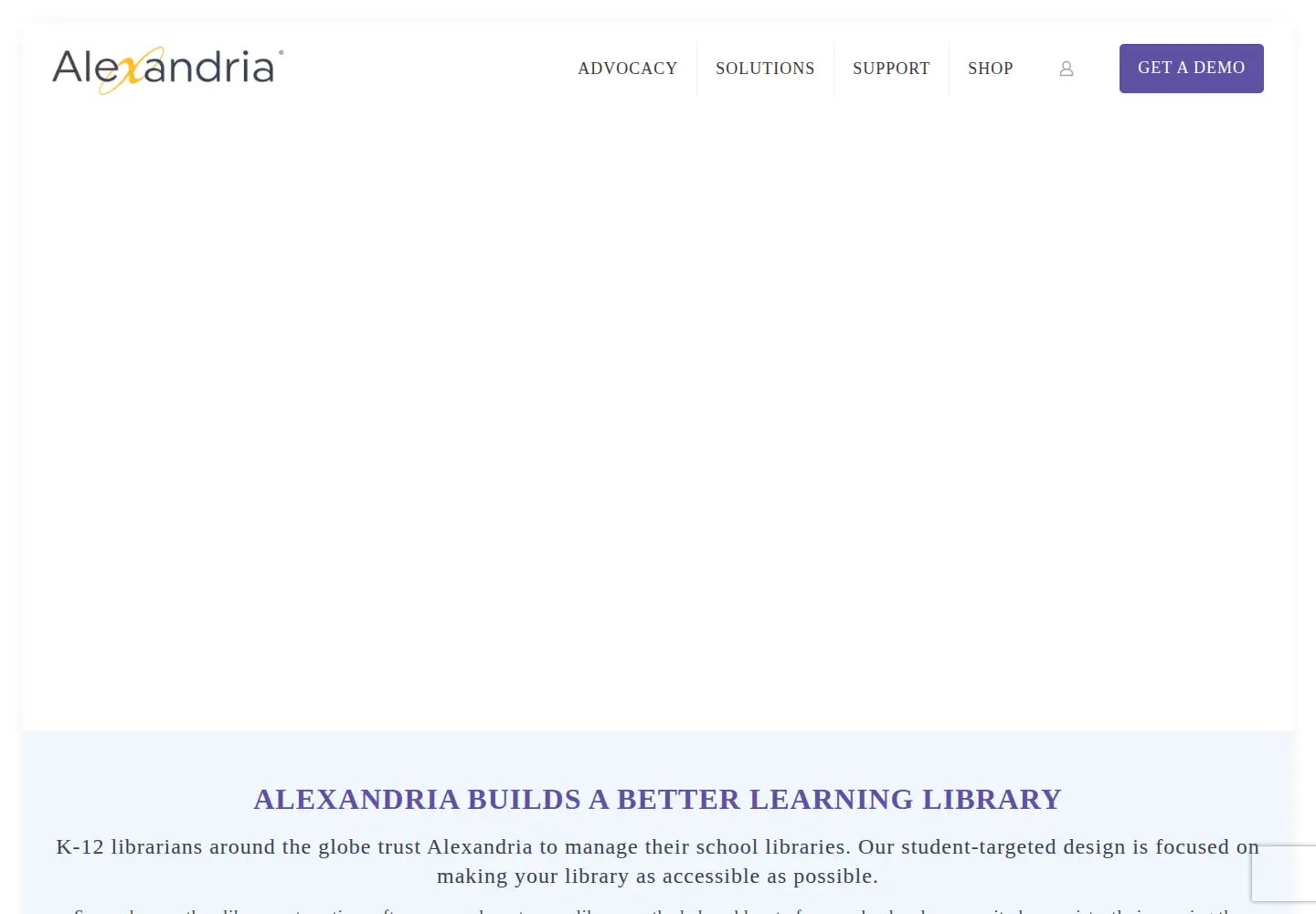 Screenshot of goalexandria.com