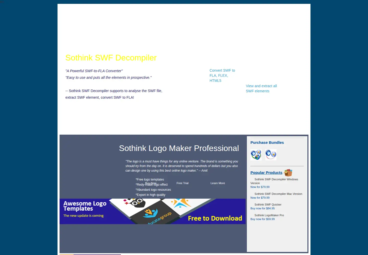 Screenshot of sothink.com