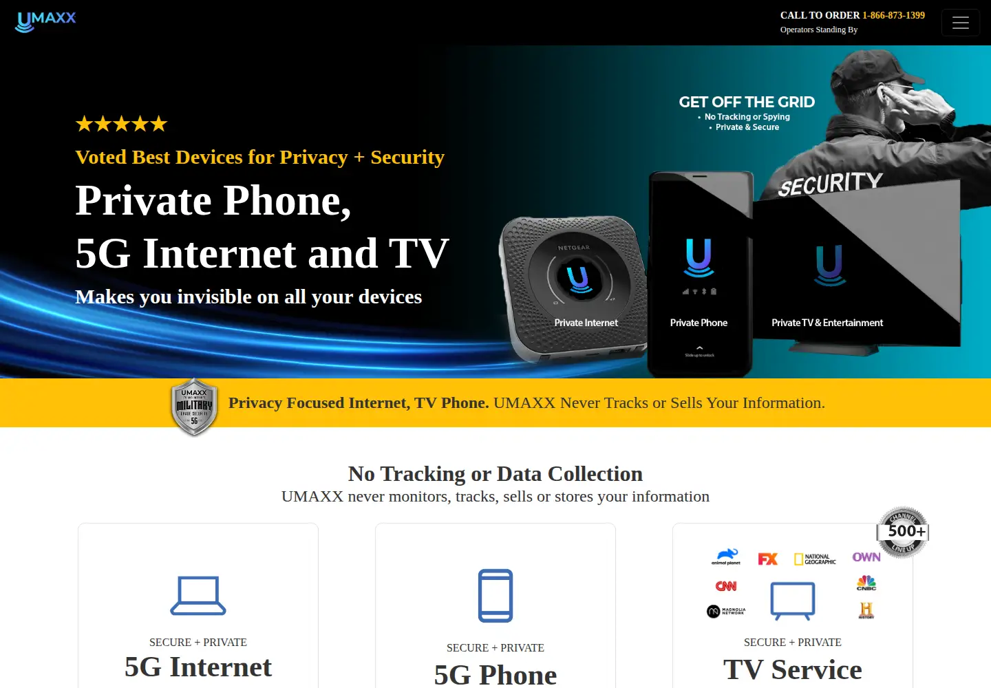 Captured homepage of umaxx.tv in the current scan