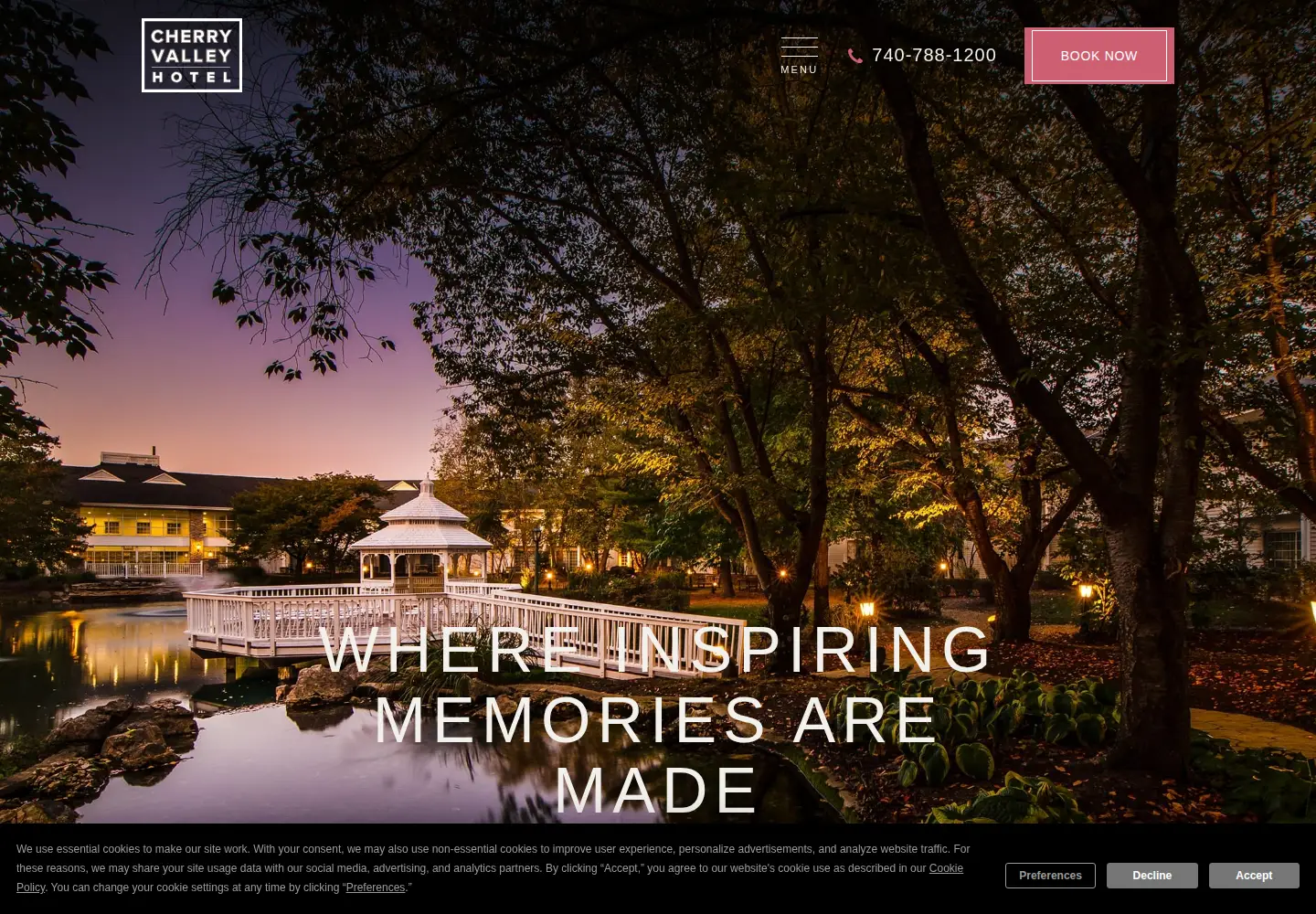Screenshot of cherryvalleyhotel.com