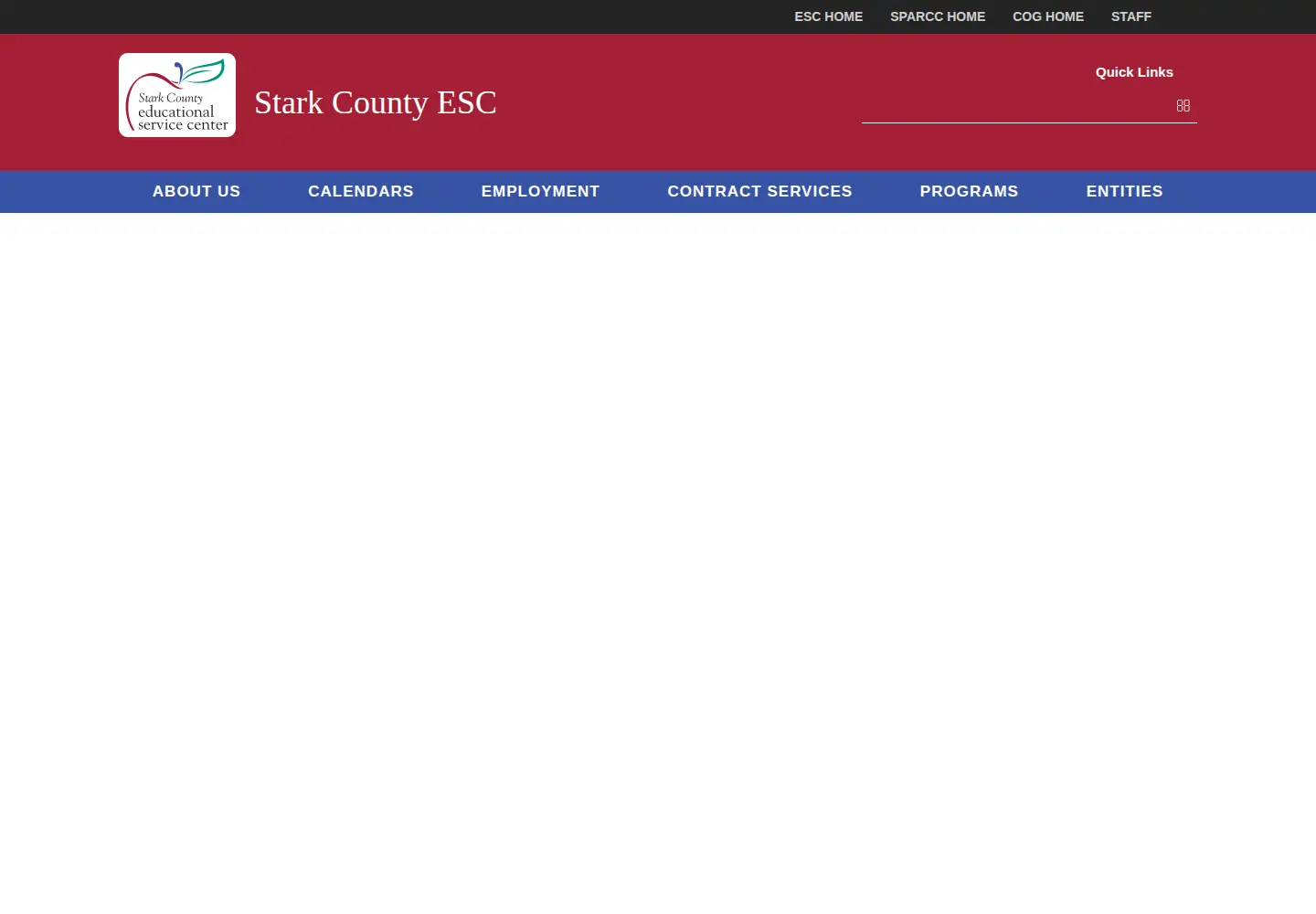 Captured homepage of starkcountyesc.org in the current scan