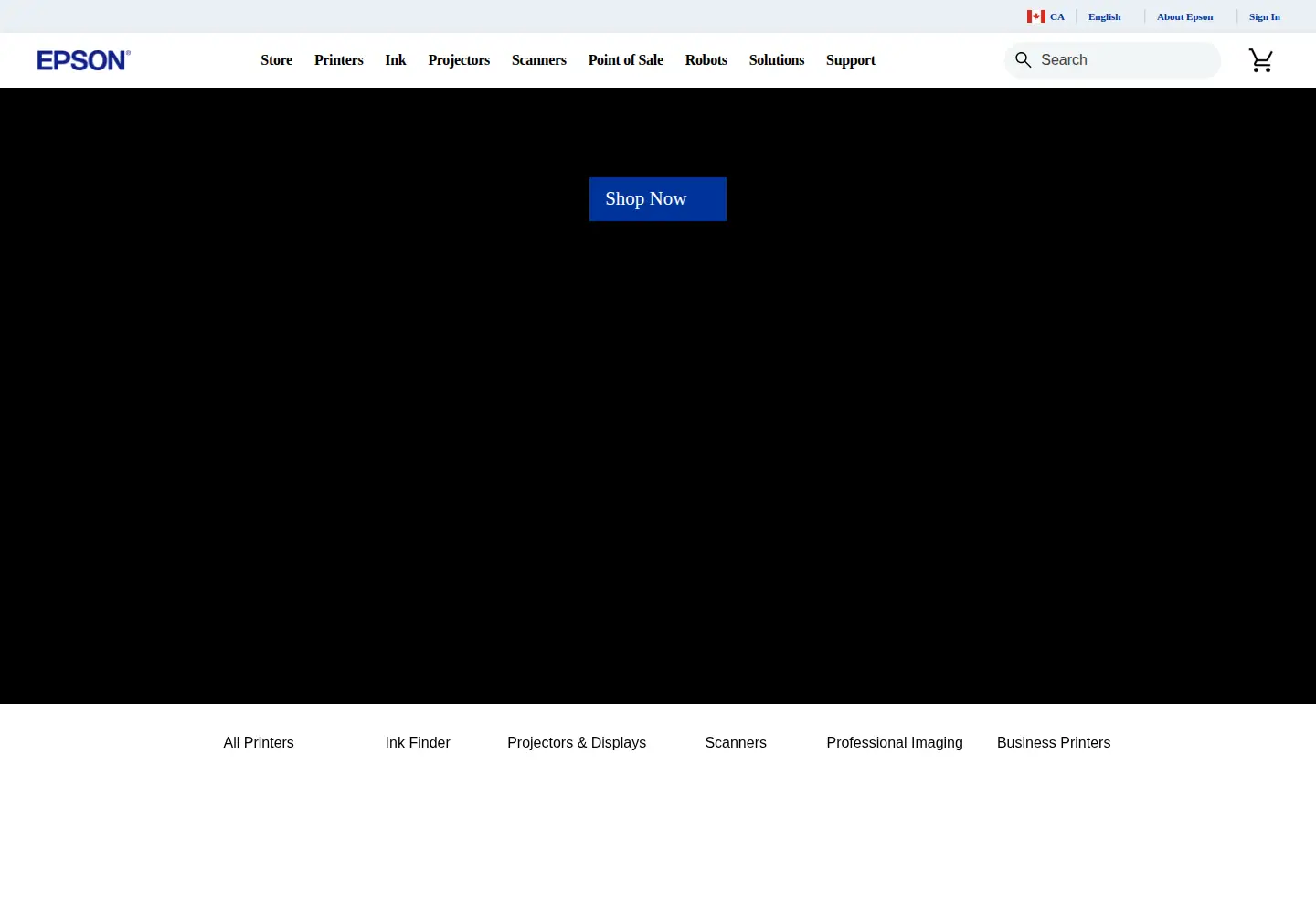 Screenshot of epson.ca