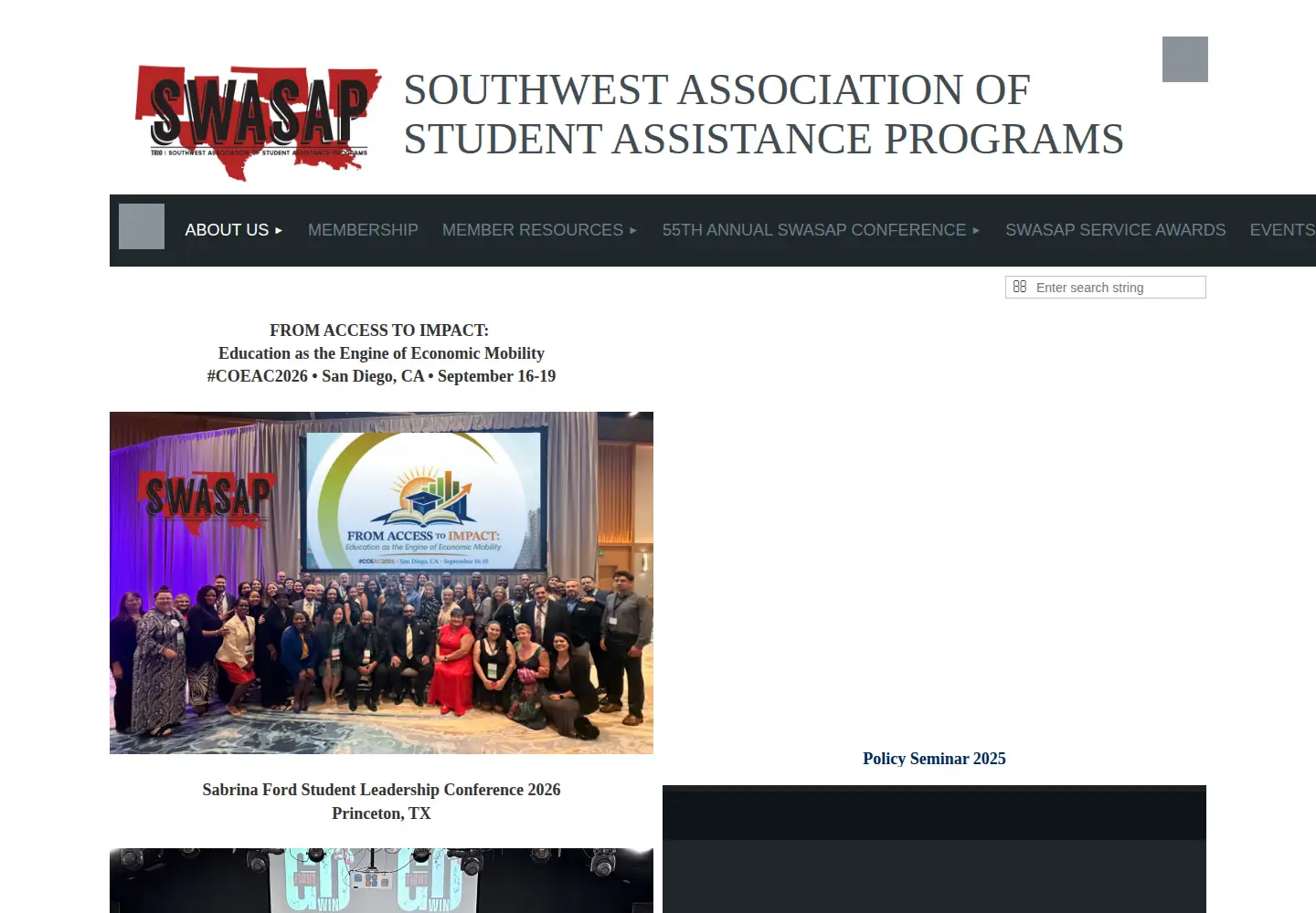 Captured homepage of swasaptrio.org in the current scan