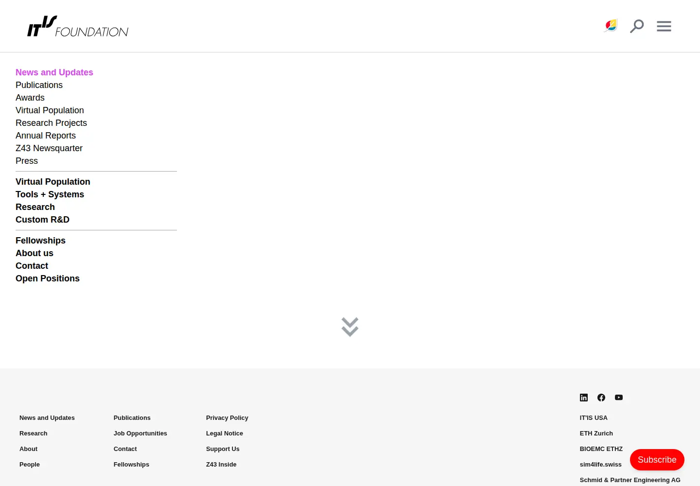 Captured homepage of itis.swiss in the current scan