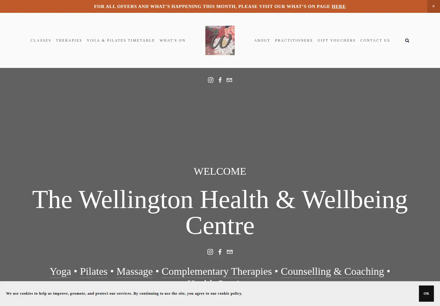 Screenshot of thewellingtoncentre.com