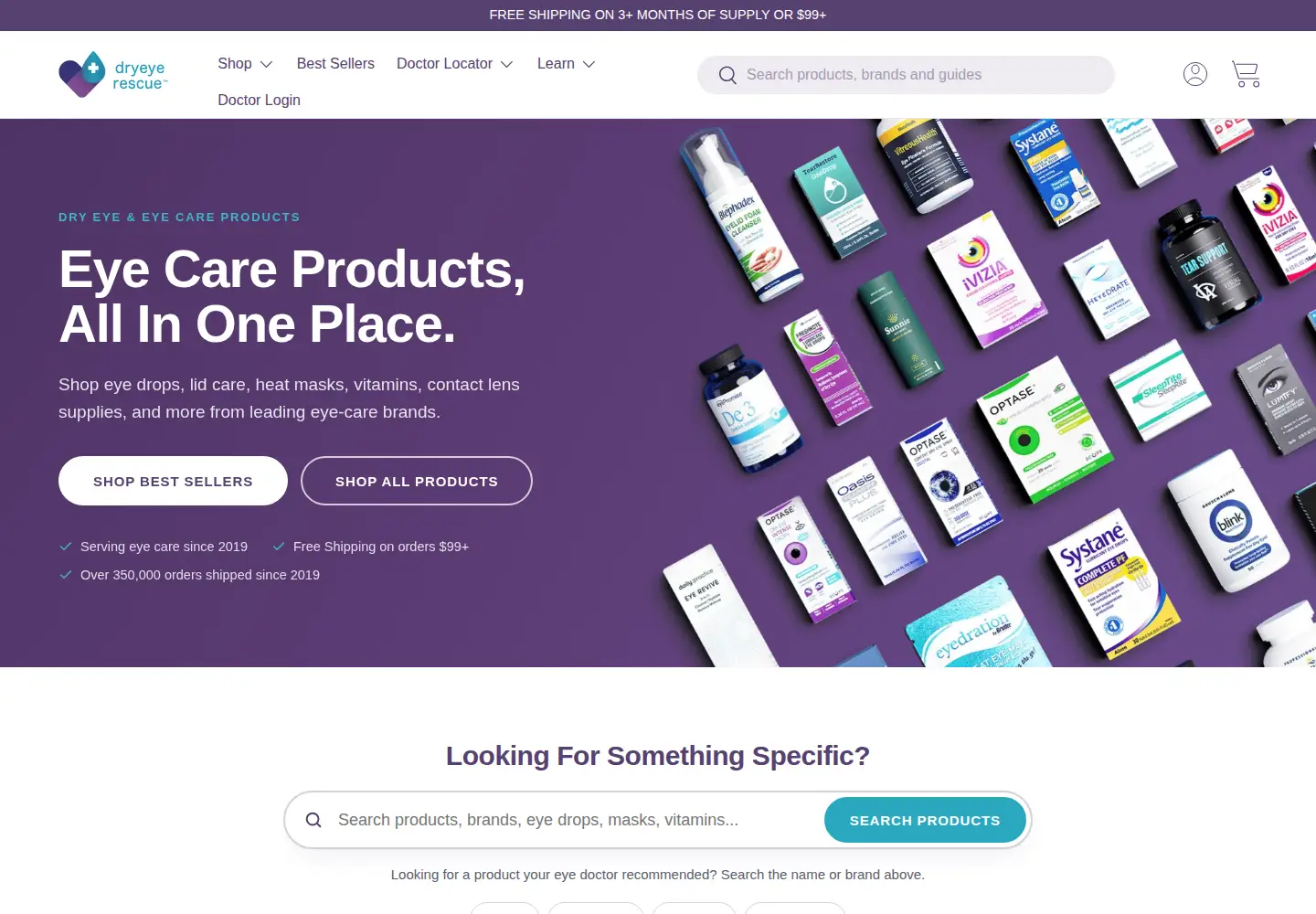 Screenshot of dryeyerescue.com