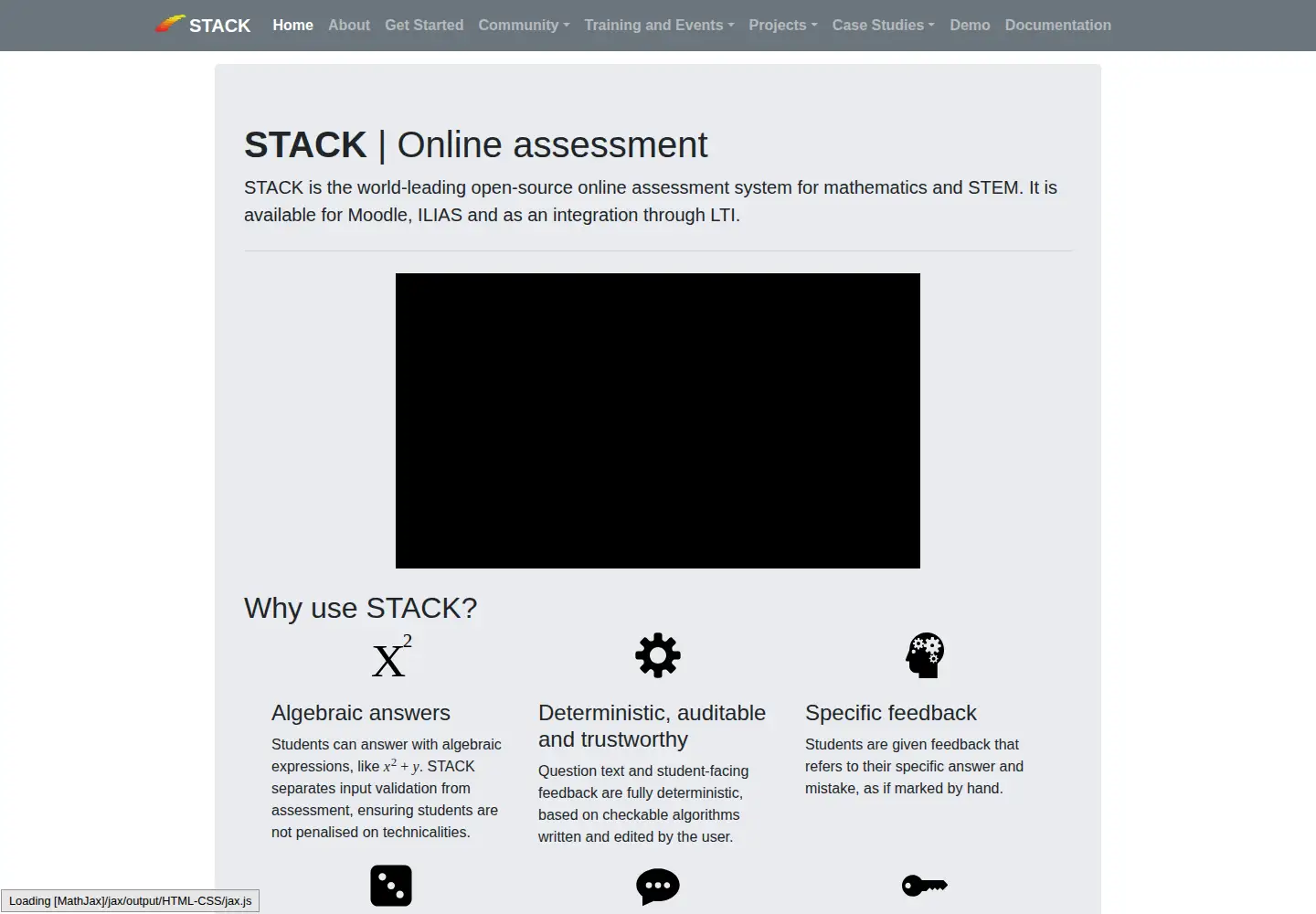 Captured homepage of stack-assessment.org in the current scan