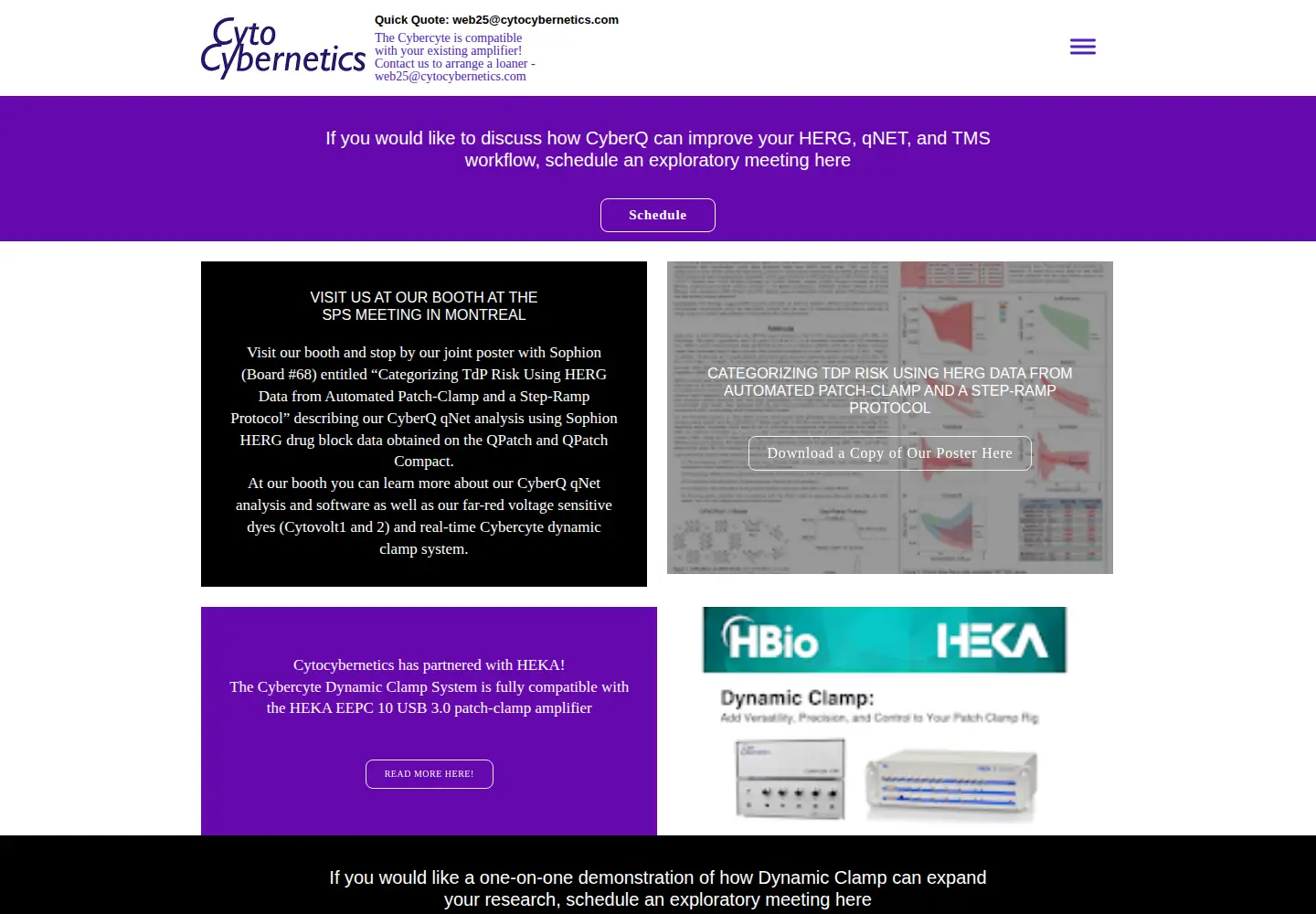 Screenshot of cytocybernetics.com