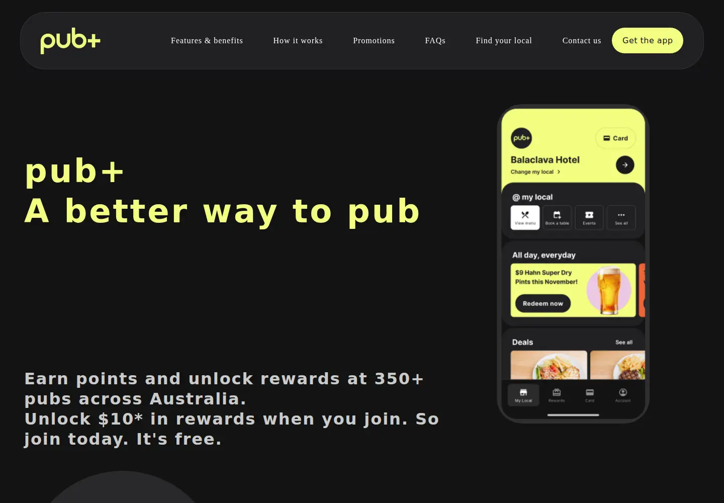Screenshot of pubplus.com.au