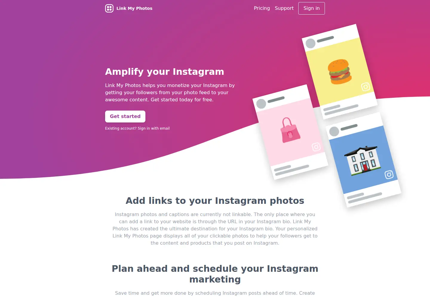 Screenshot of linkmy.photos