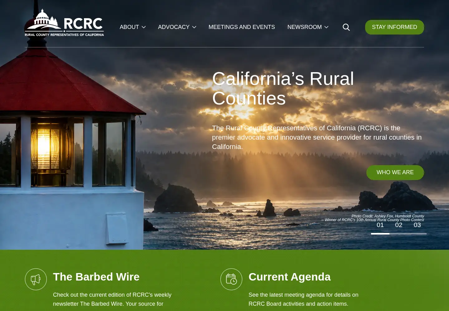 Captured homepage of rcrcnet.org in the current scan