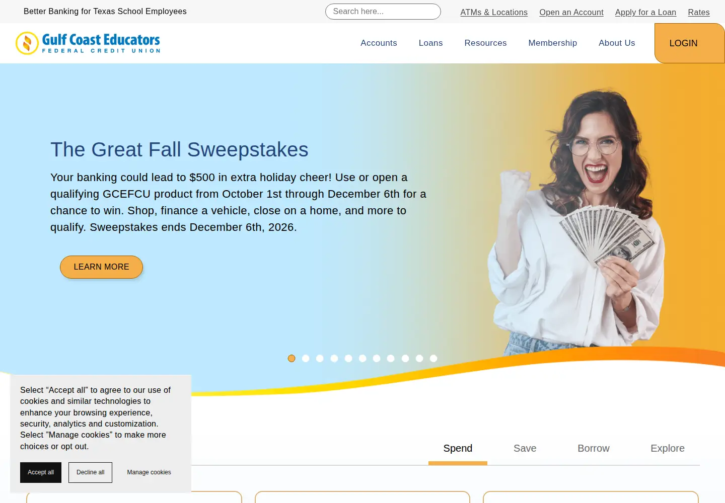 Screenshot of gcefcu.org