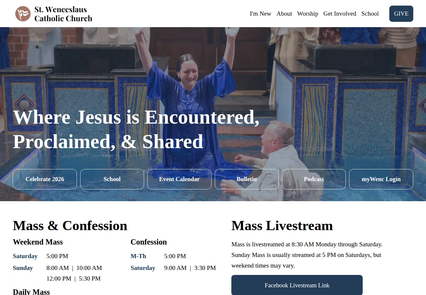 Screenshot of stwenceslaus.org