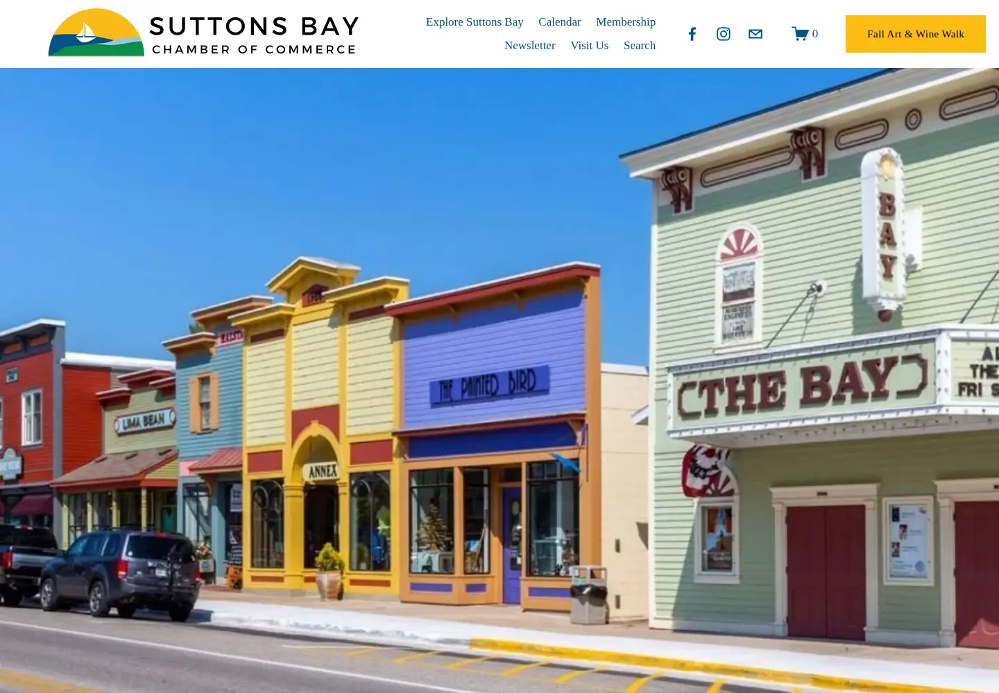 Screenshot of suttonsbaychamber.com