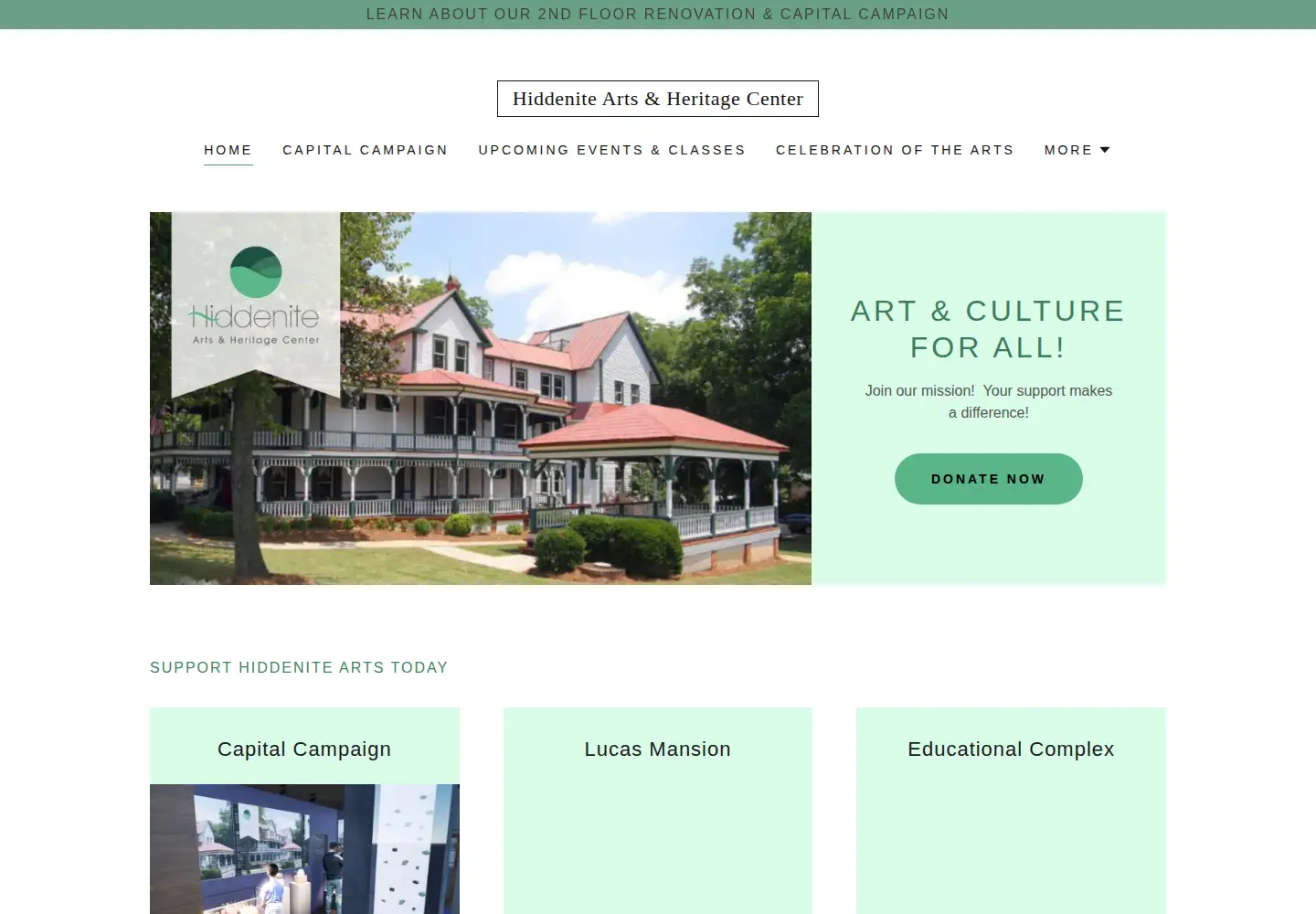 Screenshot of hiddenitearts.org