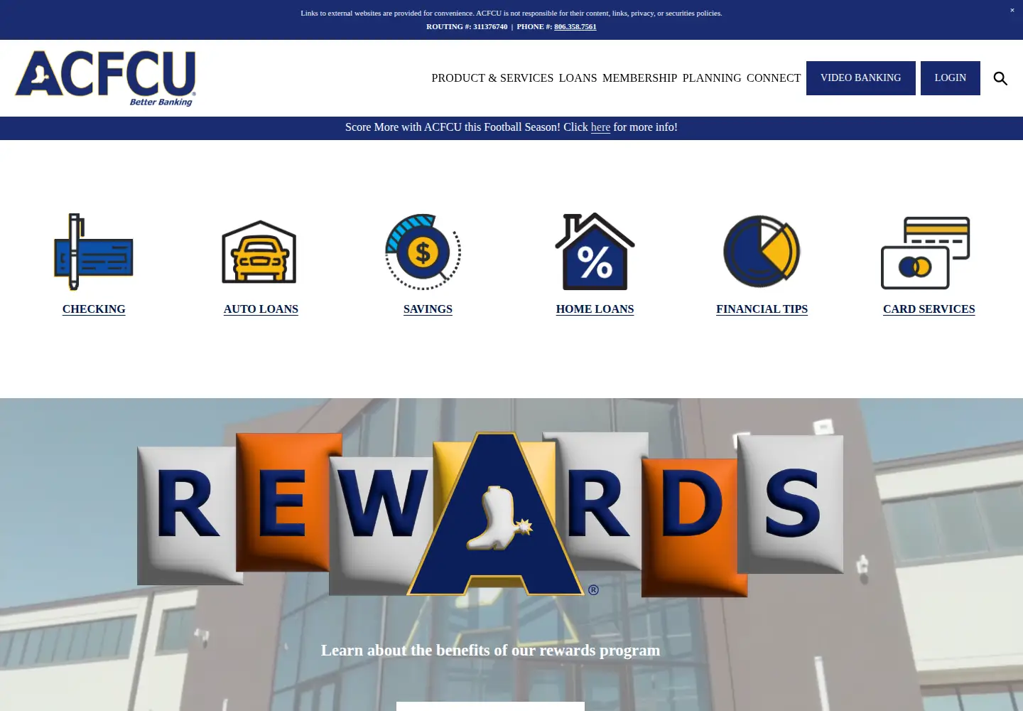 Screenshot of acfcu.org