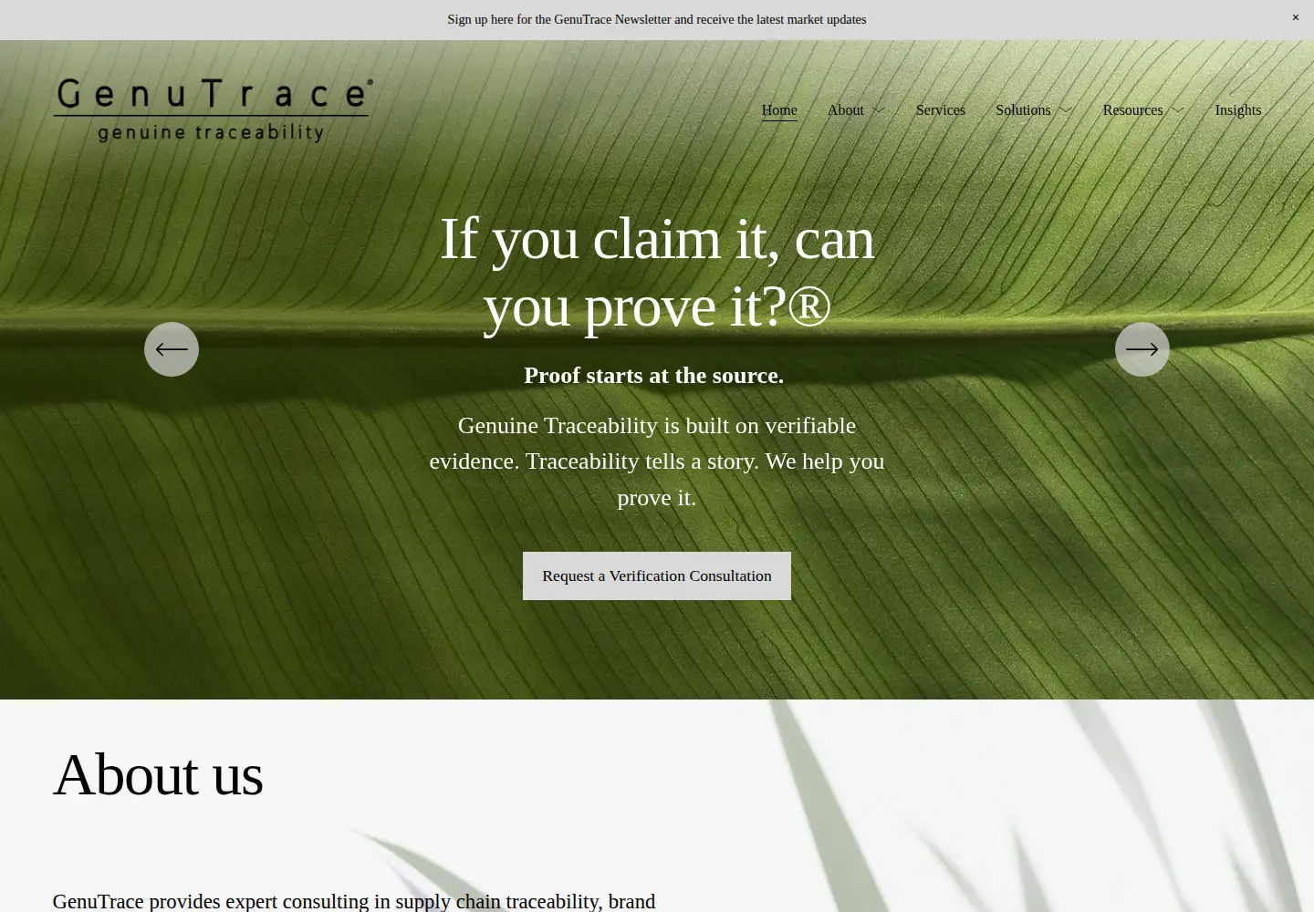 Screenshot of genutrace.com