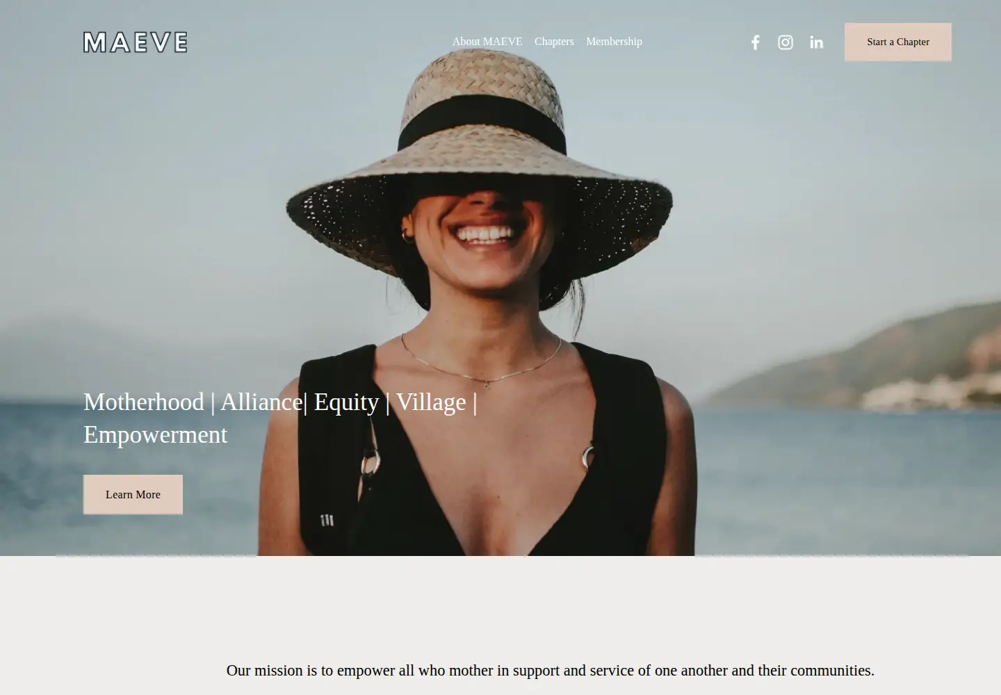 Captured homepage of wearemaeve.org in the current scan