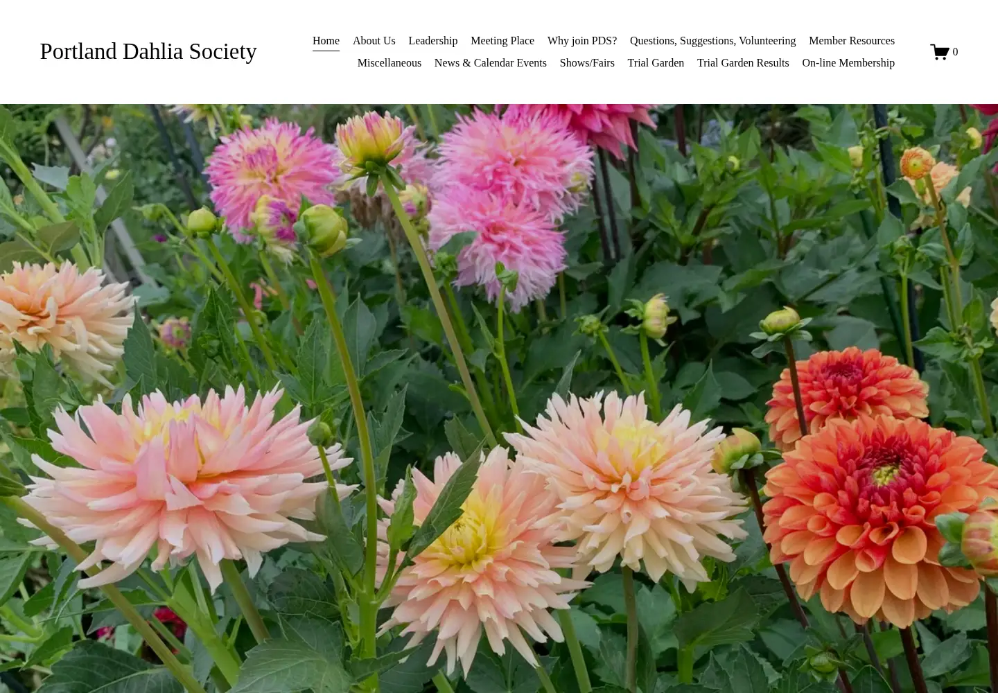 Screenshot of portlanddahlia.com