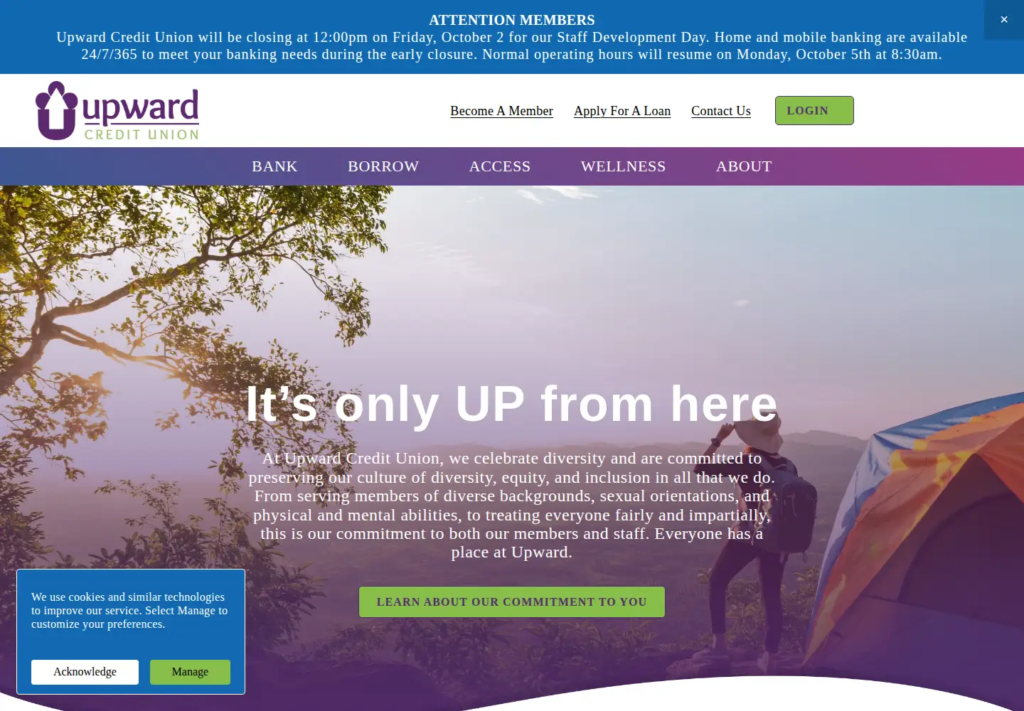 Screenshot of upwardcu.org