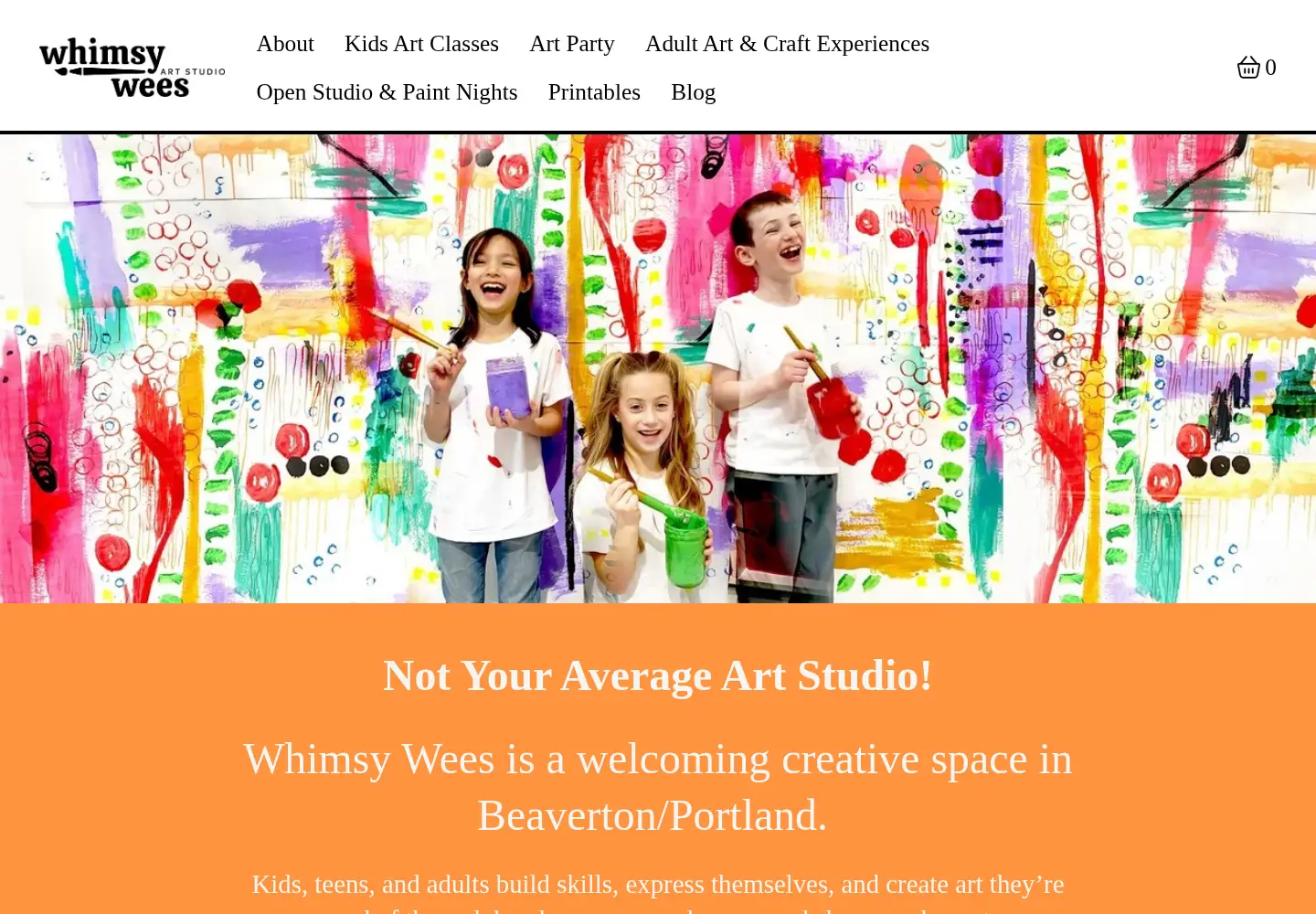 Captured homepage of whimsywees.com in the current scan