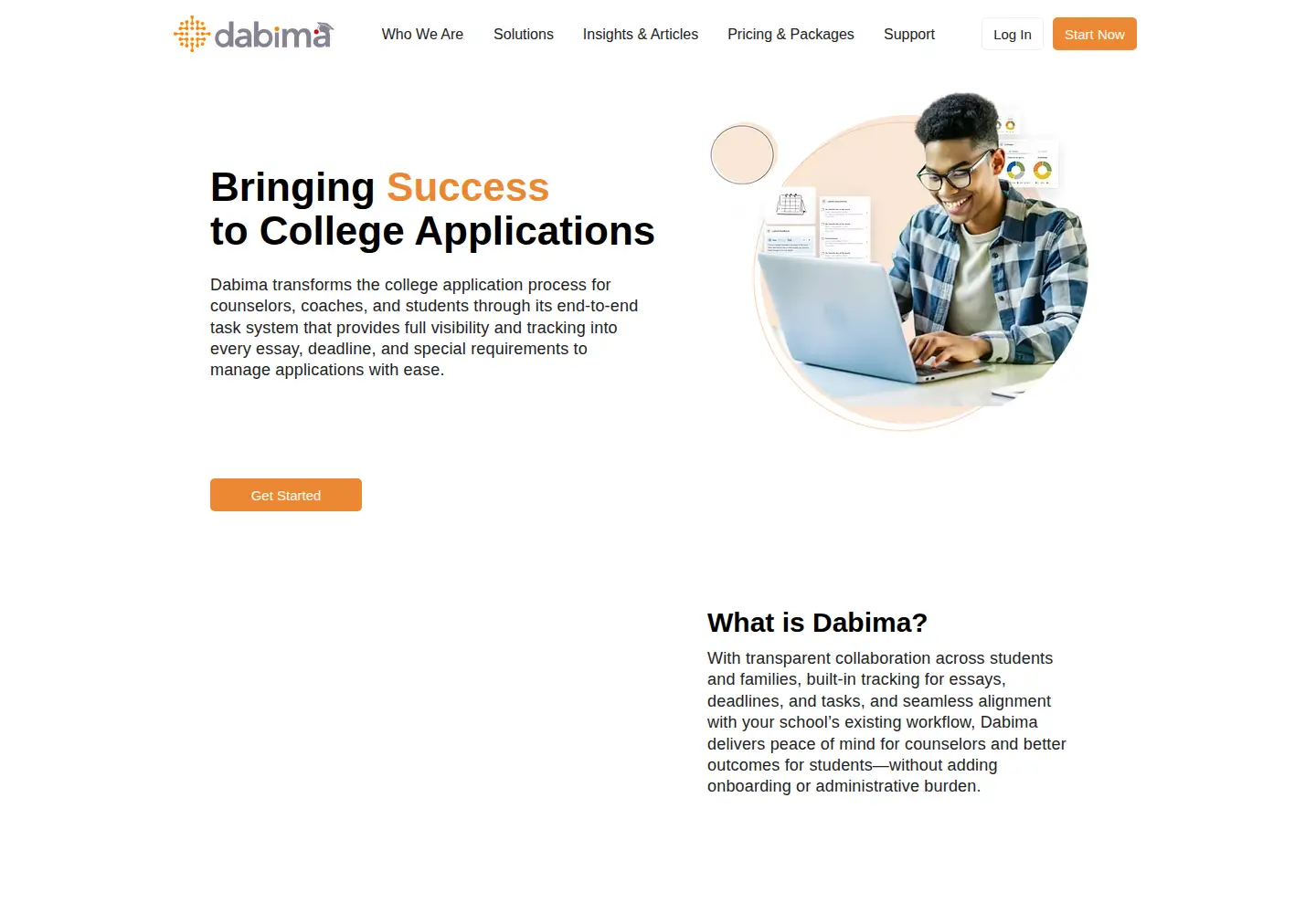 Screenshot of dabima.com
