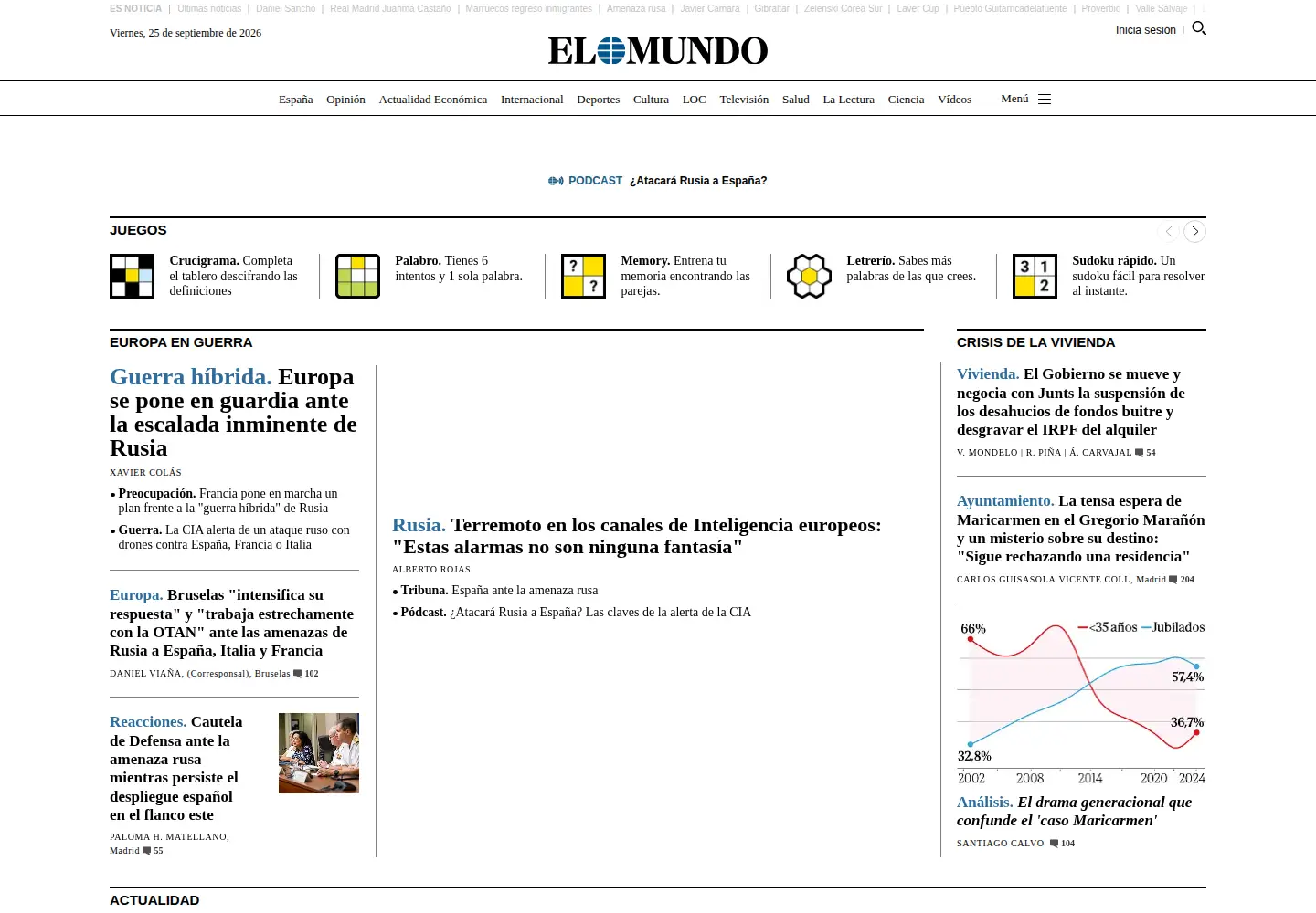 Screenshot of elmundo.es