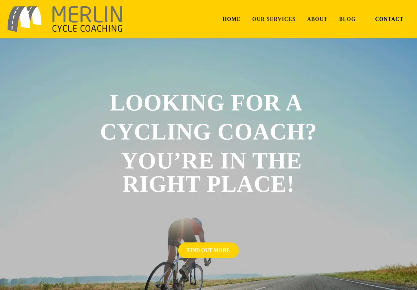Screenshot of merlincyclecoaching.com