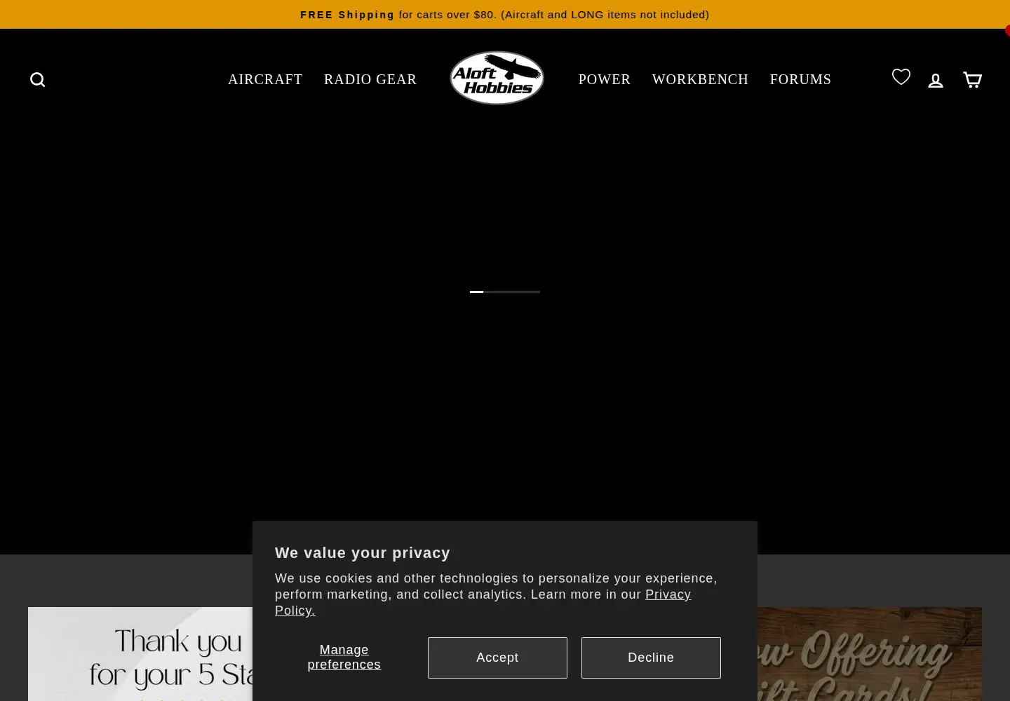 Captured homepage of alofthobbies.com in the current scan