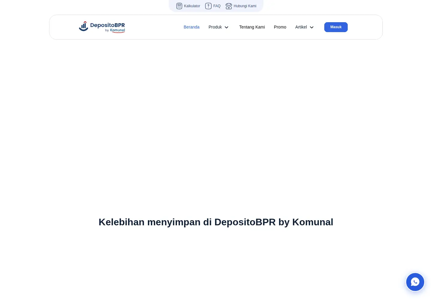 Captured homepage of depositobpr.id in the current scan