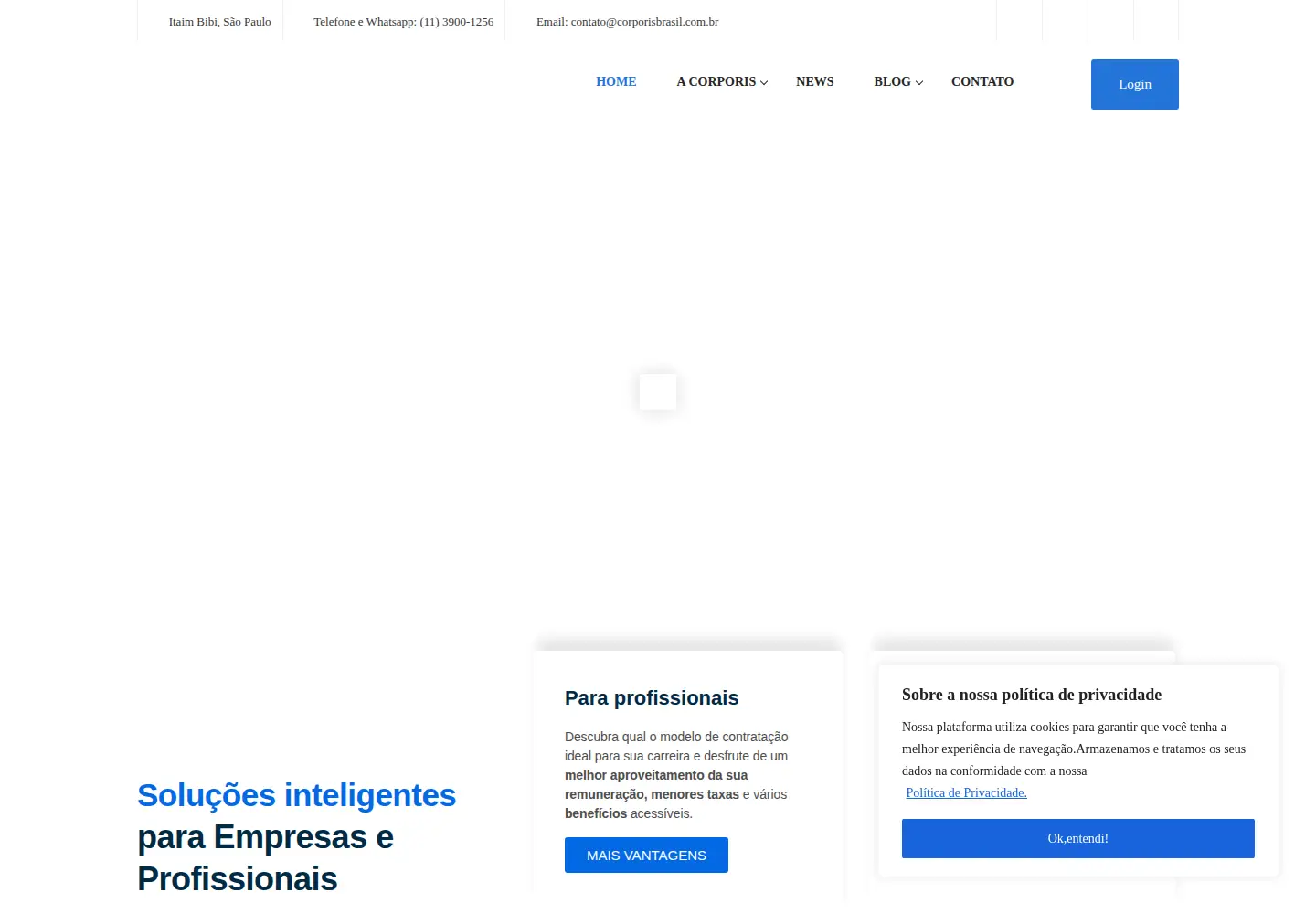 Screenshot of corporisbrasil.com.br