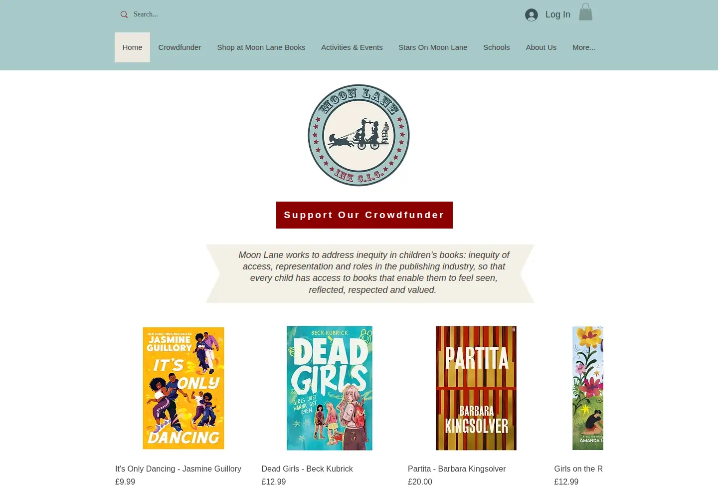 Screenshot of moonlaneink.co.uk