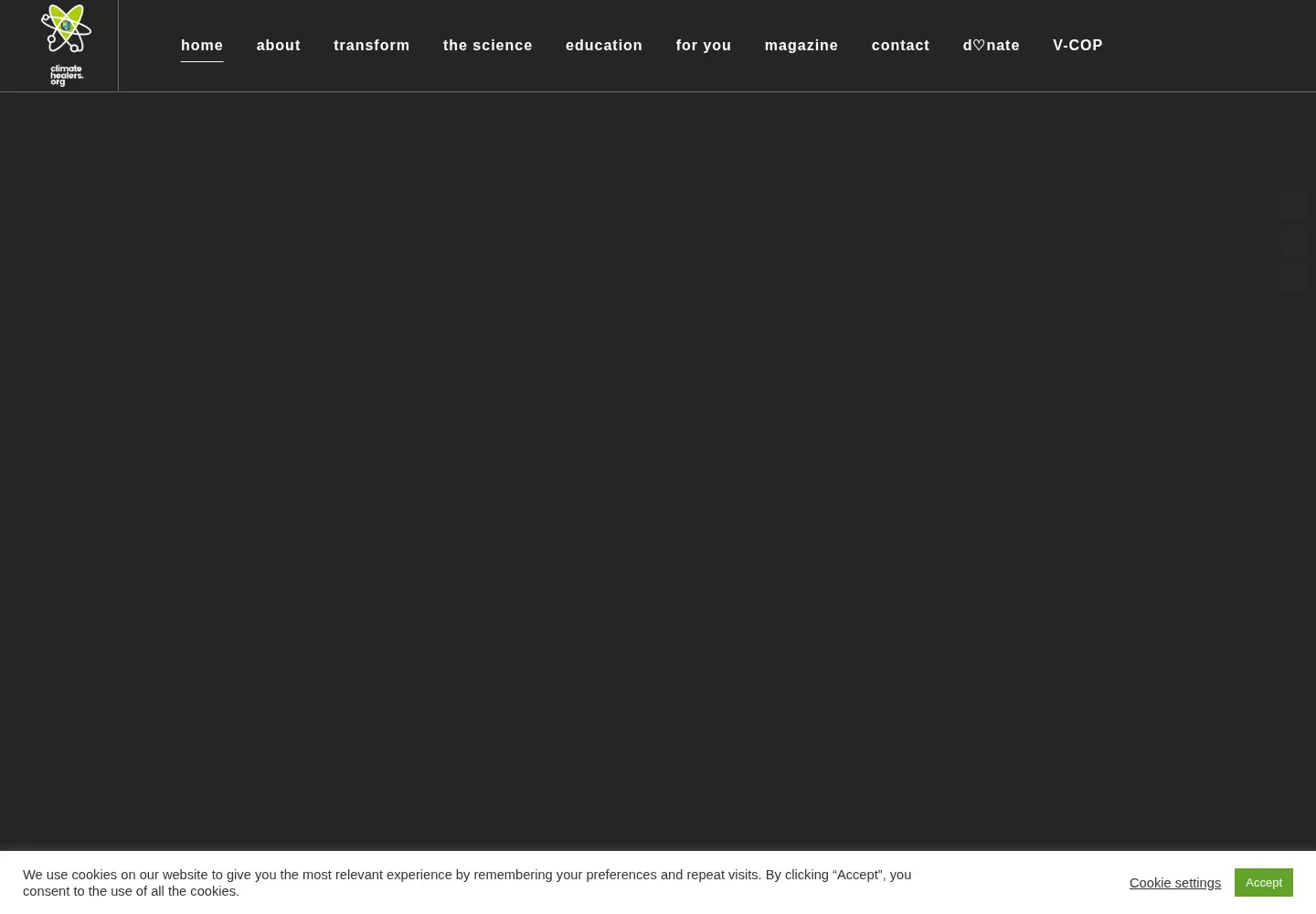 Screenshot of climatehealers.org