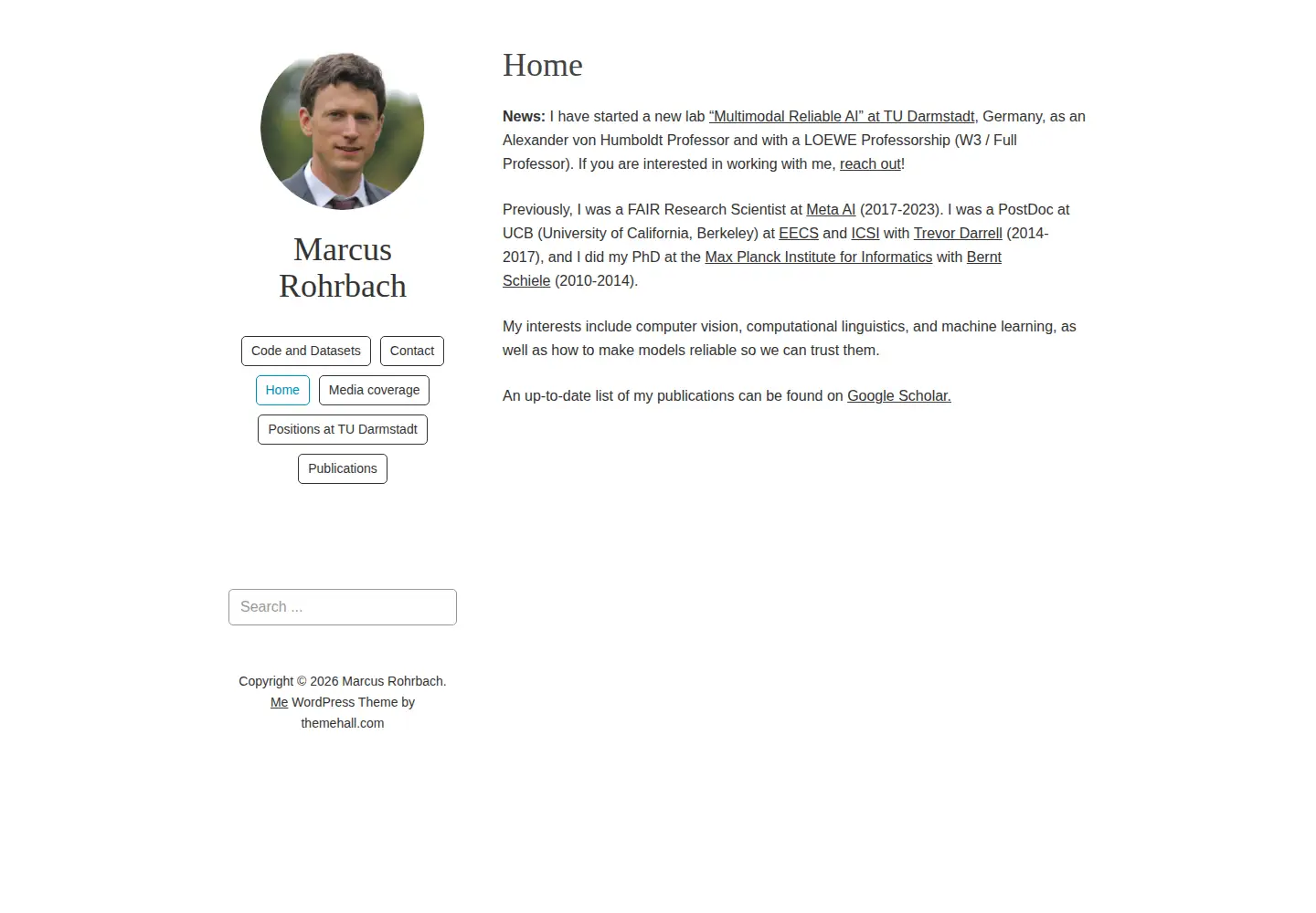 Captured homepage of rohrbach.vision in the current scan