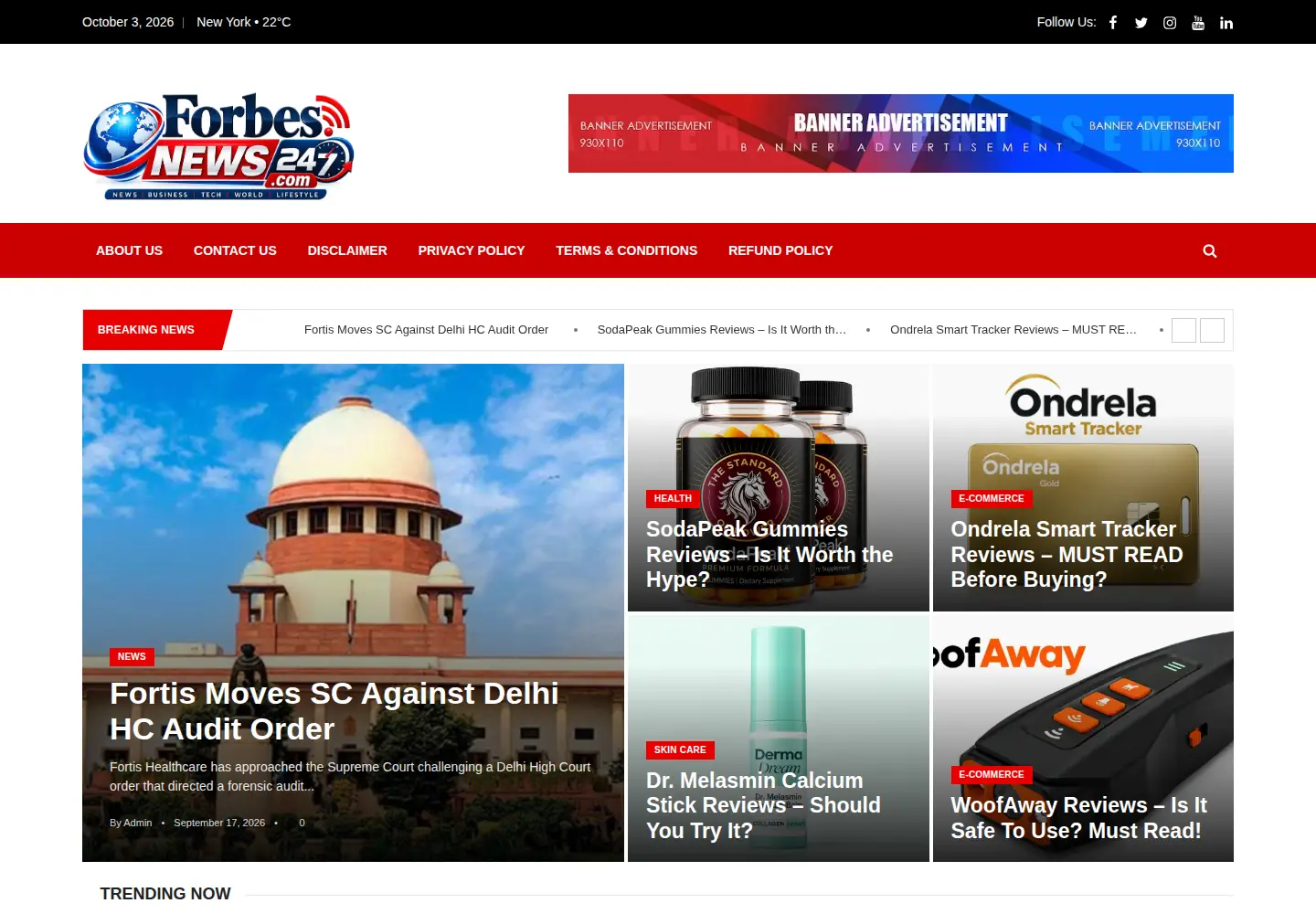 Screenshot of forbes24x7.com