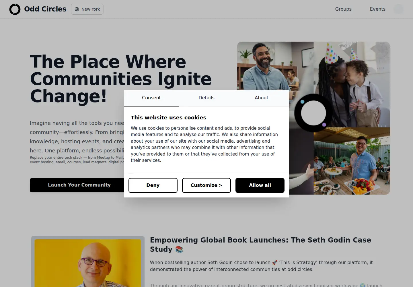 Screenshot of oddcircles.com