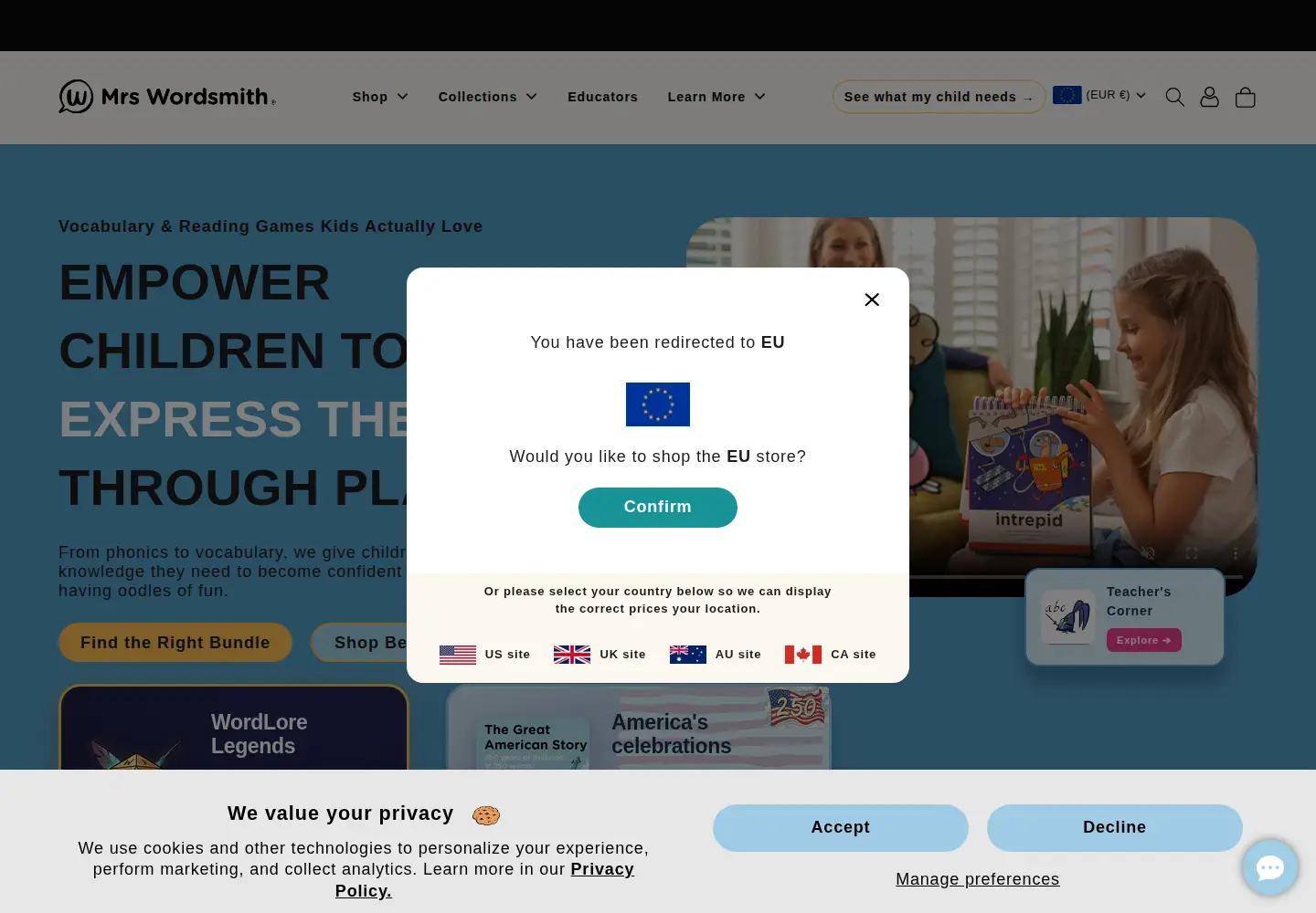 Screenshot of mrswordsmith.com