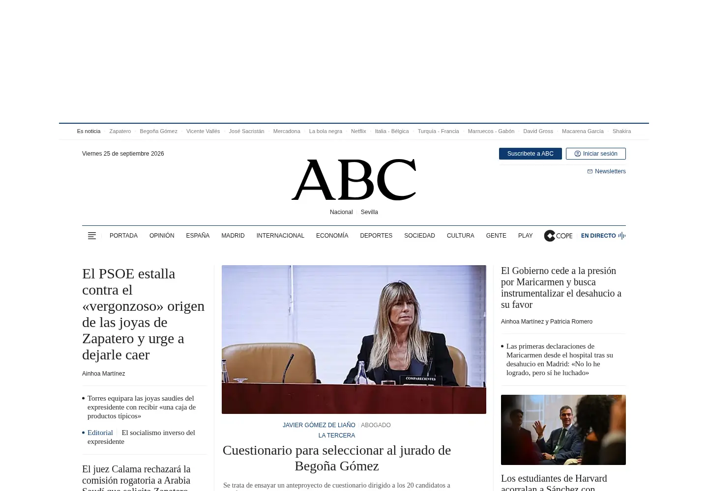Screenshot of abc.es