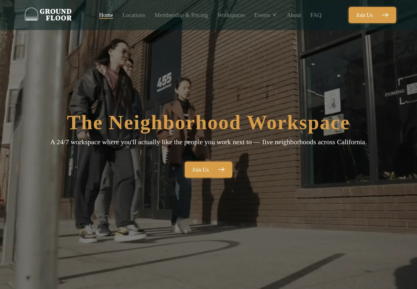 Screenshot of groundfloorclub.com