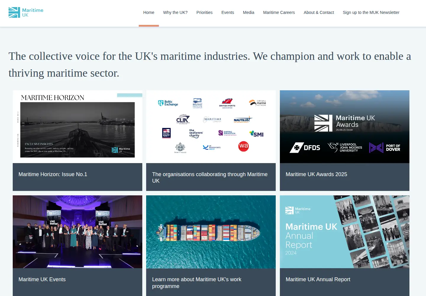 Screenshot of maritimeuk.org