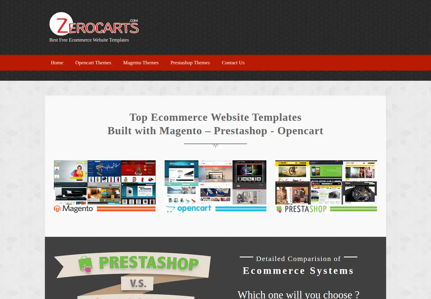 Screenshot of zerocarts.com