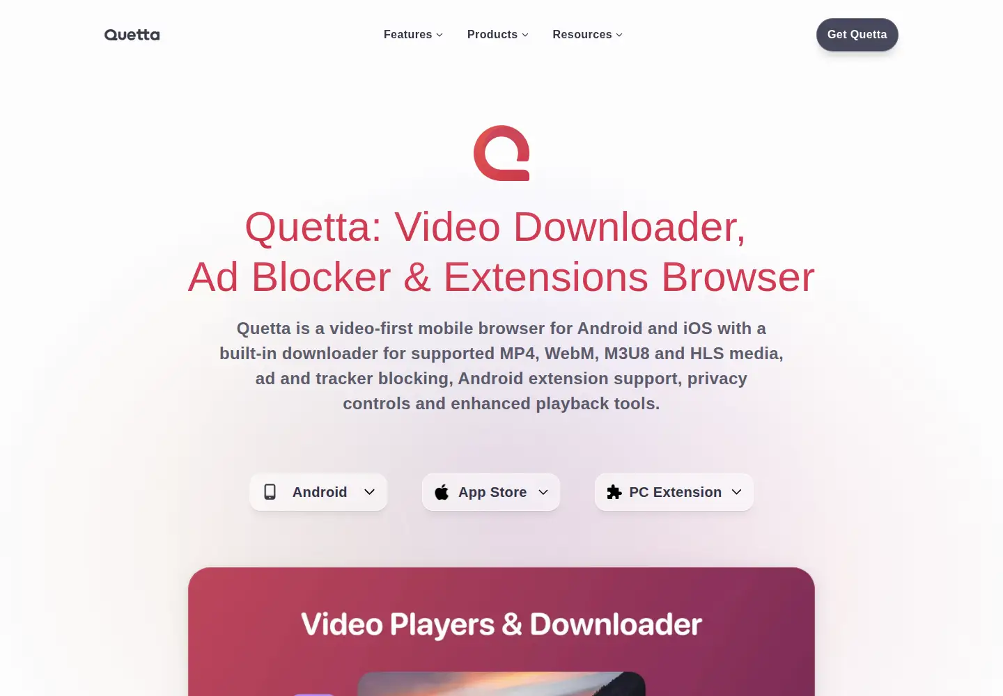 Screenshot of quetta.net