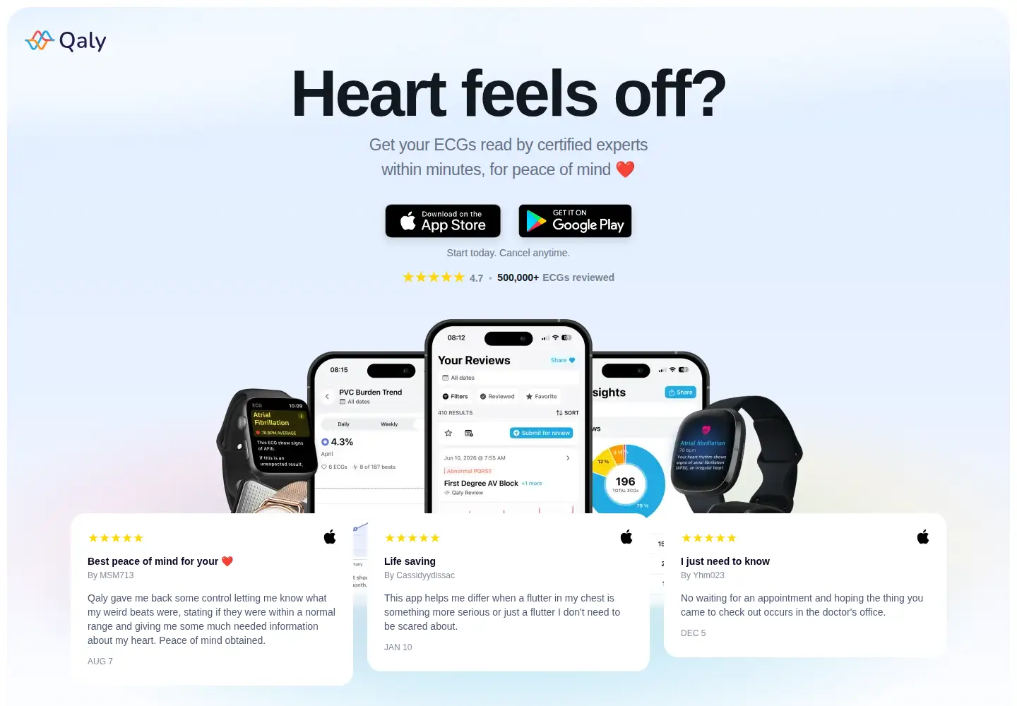 Captured homepage of qaly.co in the current scan
