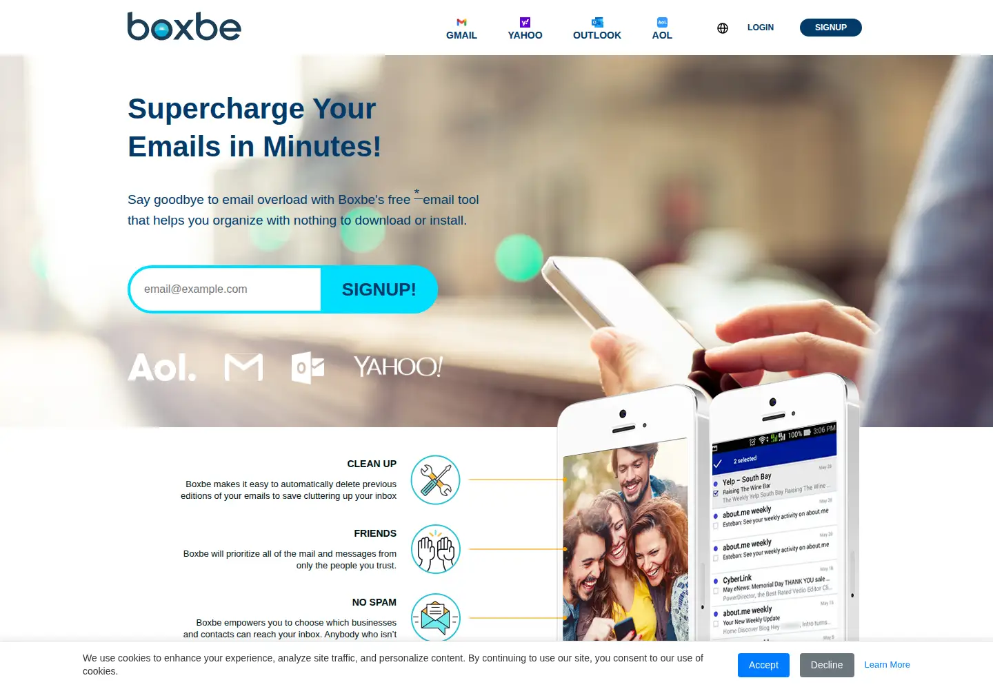 Screenshot of boxbe.com