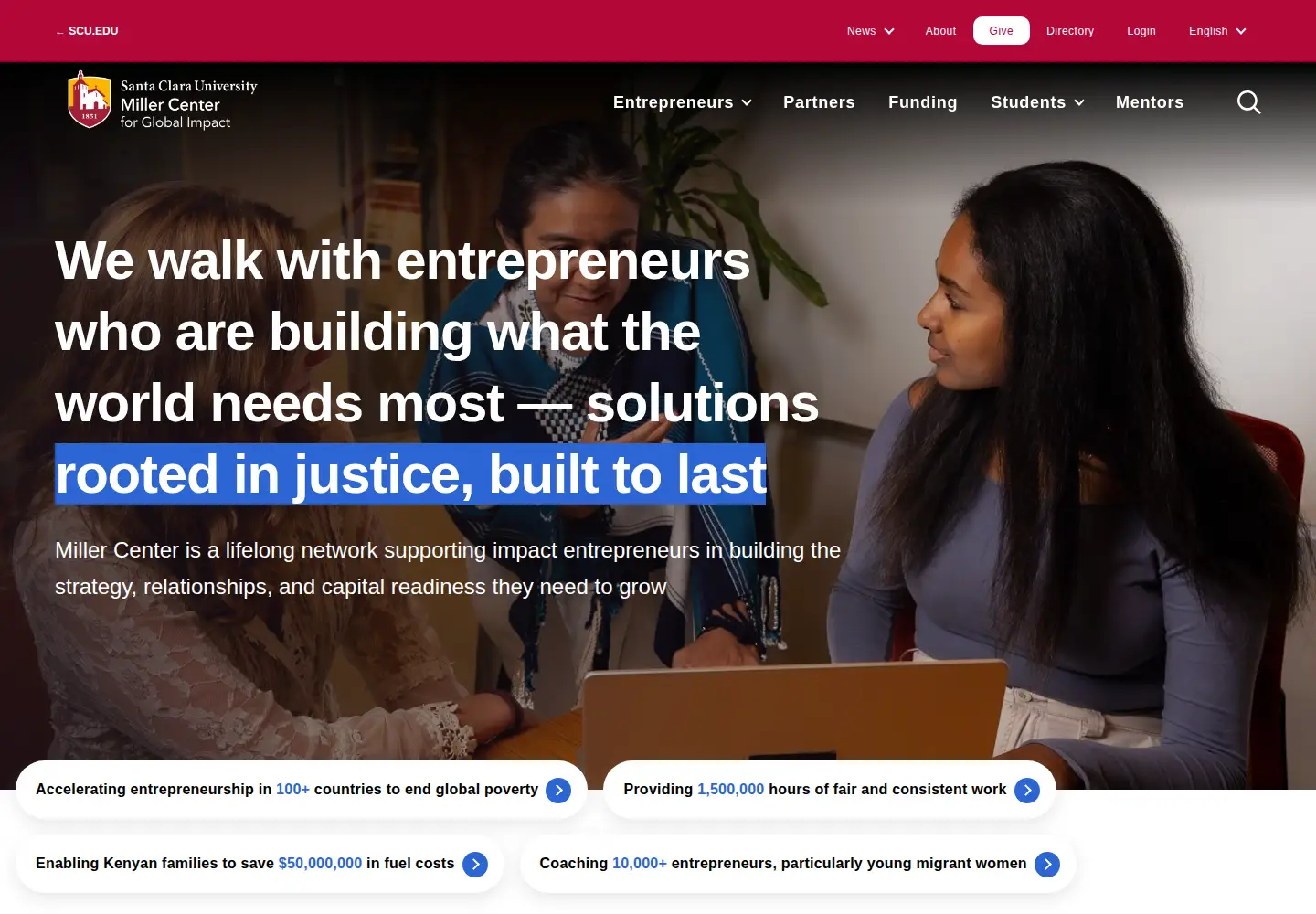 Captured homepage of millersocent.org in the current scan